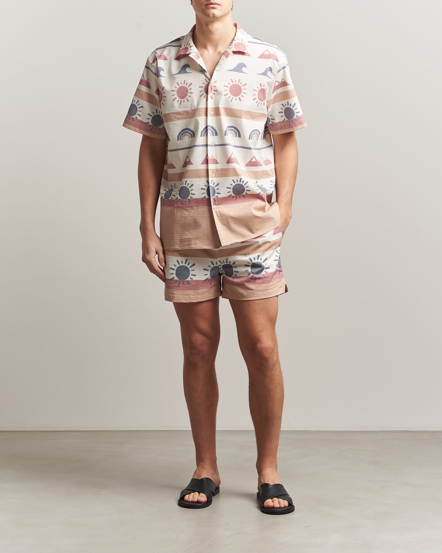 Hombres | Bañadores | KnowledgeCotton Apparel | Printed Swimshorts Multi