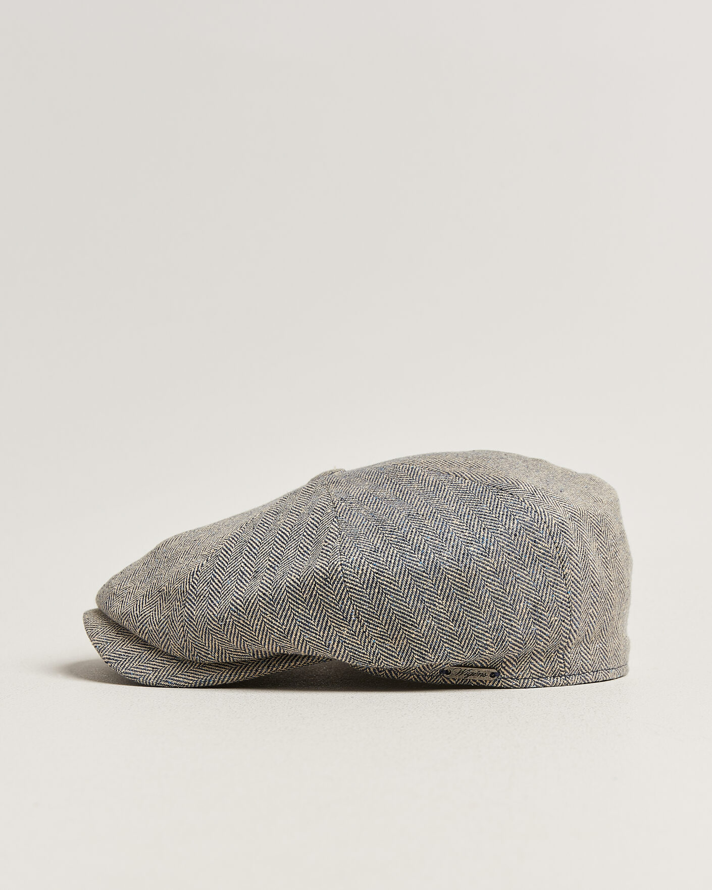 Hombres | Sombreros y gorras | Wigéns | Newsboy Retro Herringbone Cap Blue