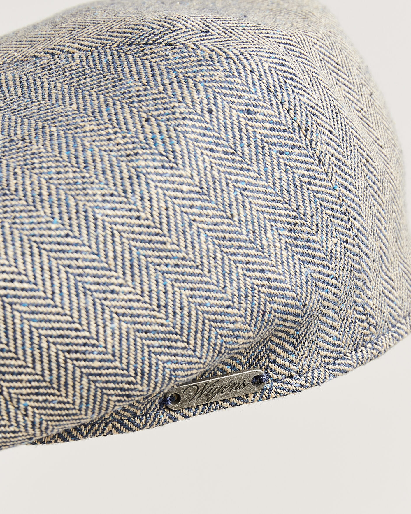 Hombres | Sombreros y gorras | Wigéns | Newsboy Retro Herringbone Cap Blue