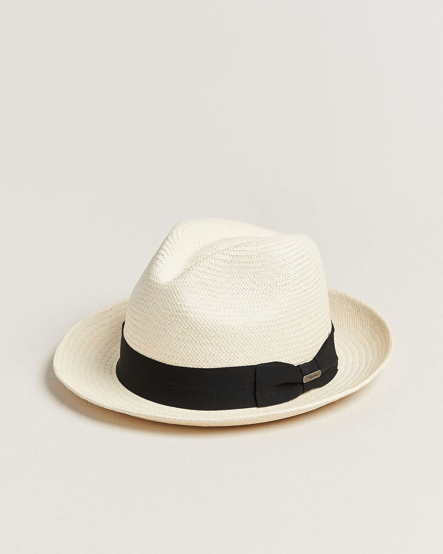 Hombres | Sombreros y gorras | Wigéns | Trilby Panama Hat White/Black