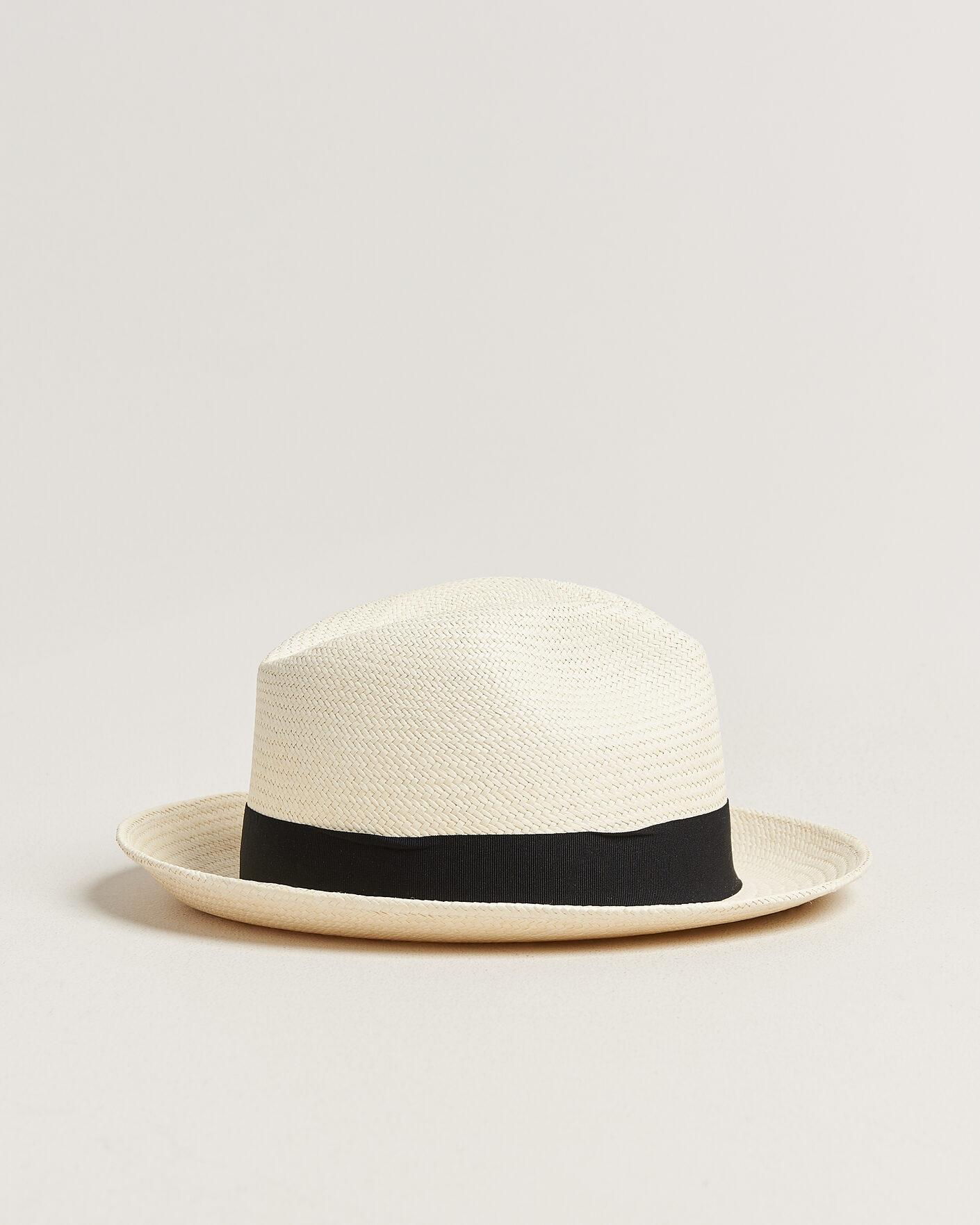 Hombres | Sombreros y gorras | Wigéns | Trilby Panama Hat White/Black