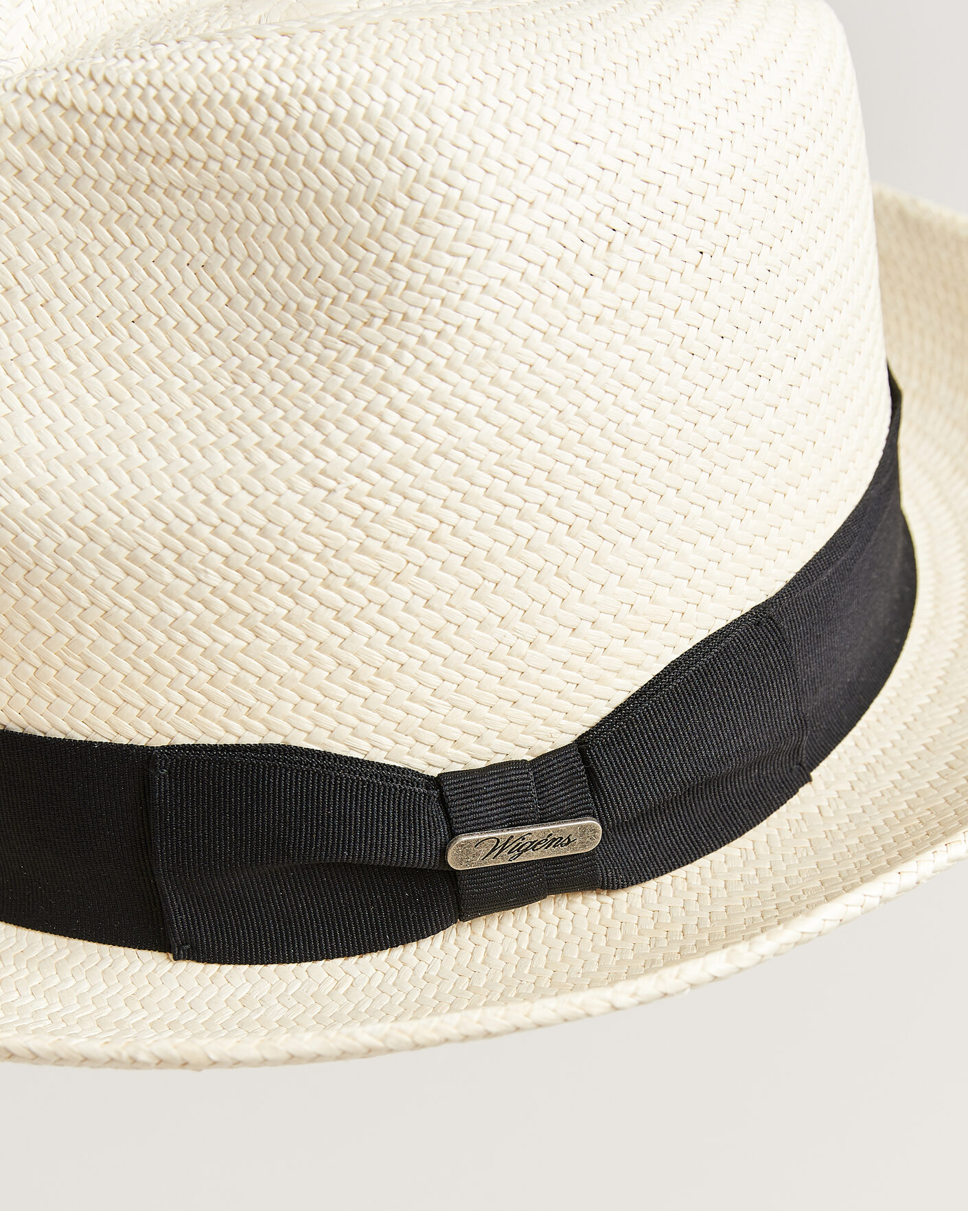 Hombres | Sombreros y gorras | Wigéns | Trilby Panama Hat White/Black