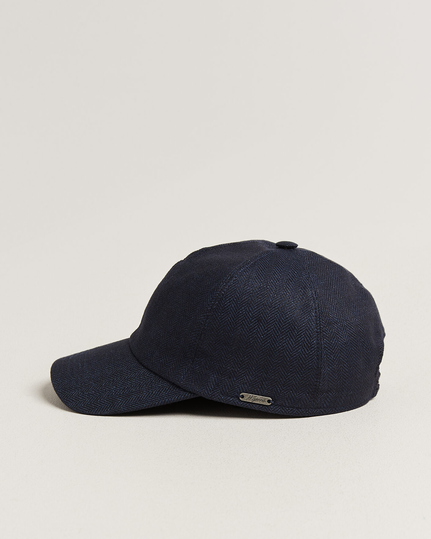 Hombres | Sombreros y gorras | Wigéns | Baseball Linen Herringbone Cap Navy