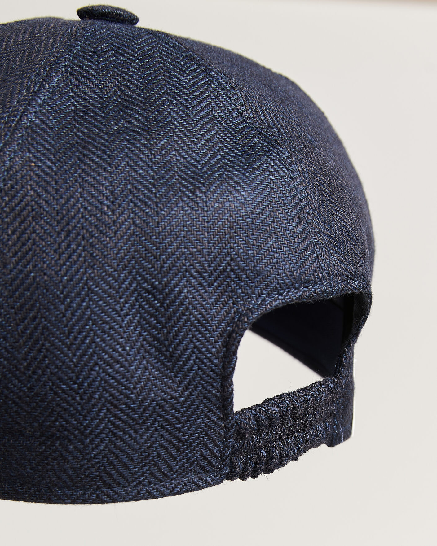 Hombres | Sombreros y gorras | Wigéns | Baseball Linen Herringbone Cap Navy