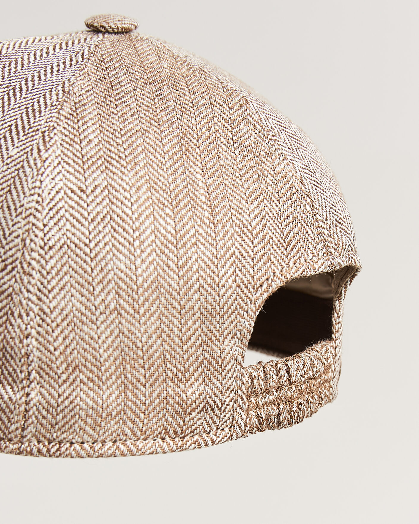 Hombres | Sombreros y gorras | Wigéns | Baseball Linen Herringbone Cap Brown