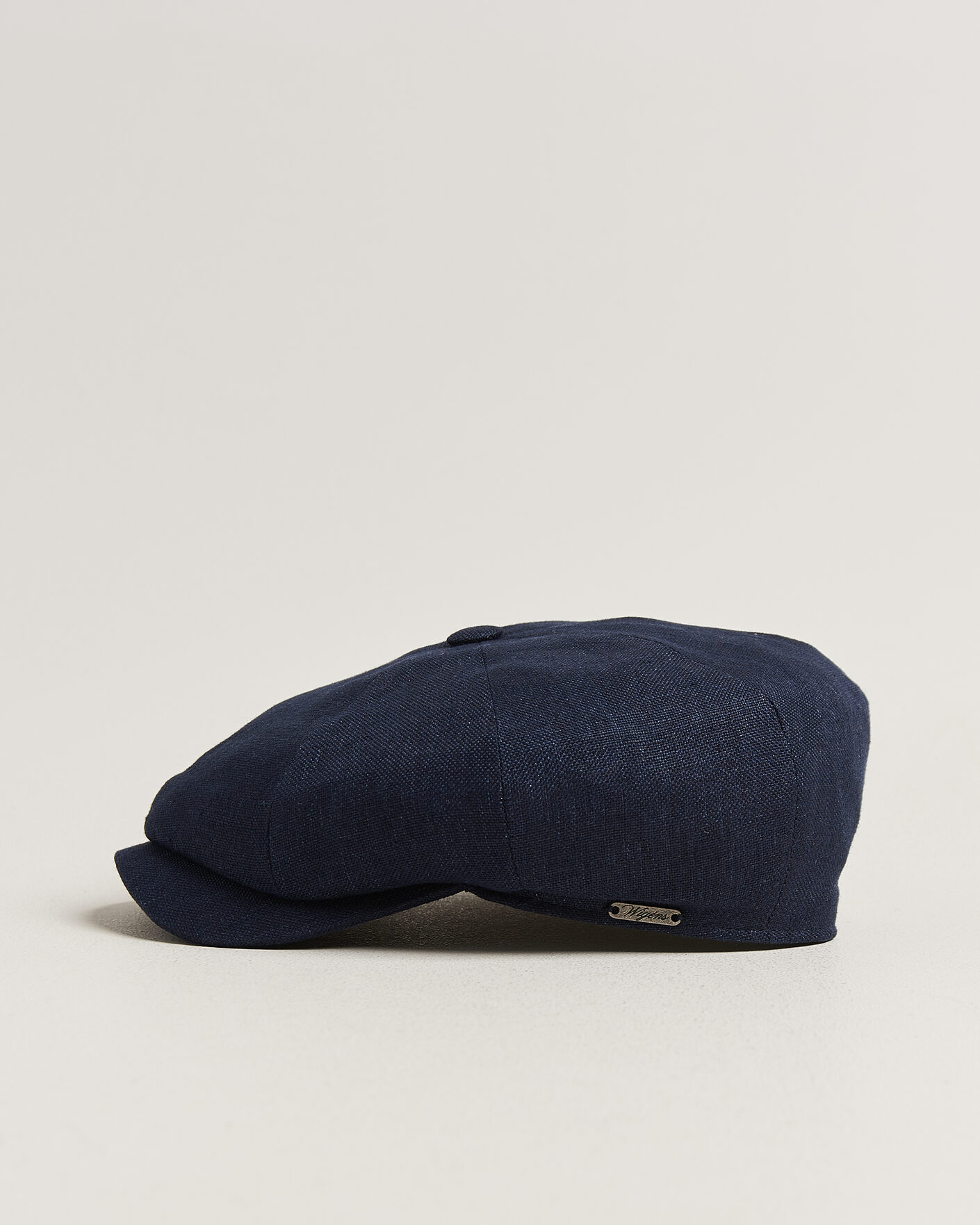 Hombres | Sombreros y gorras | Wigéns | Newsboy Retro Hopsack Linen Cap Navy