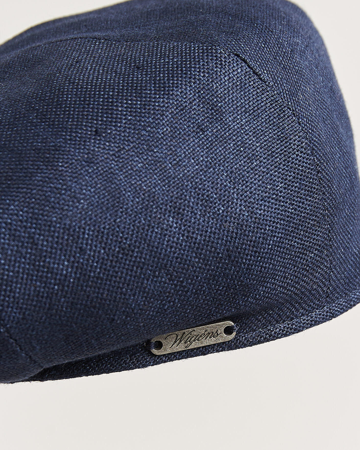 Hombres | Sombreros y gorras | Wigéns | Newsboy Retro Hopsack Linen Cap Navy