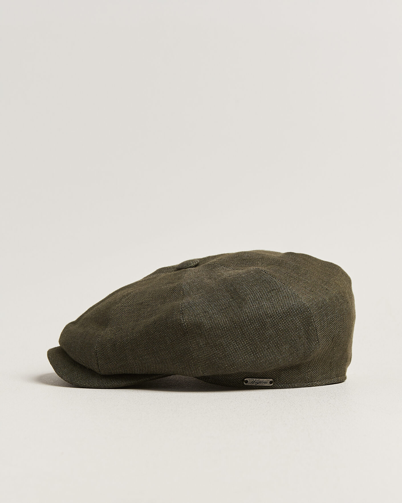 Hombres | Sombreros y gorras | Wigéns | Newsboy Retro Hopsack Linen Cap Dark Olive