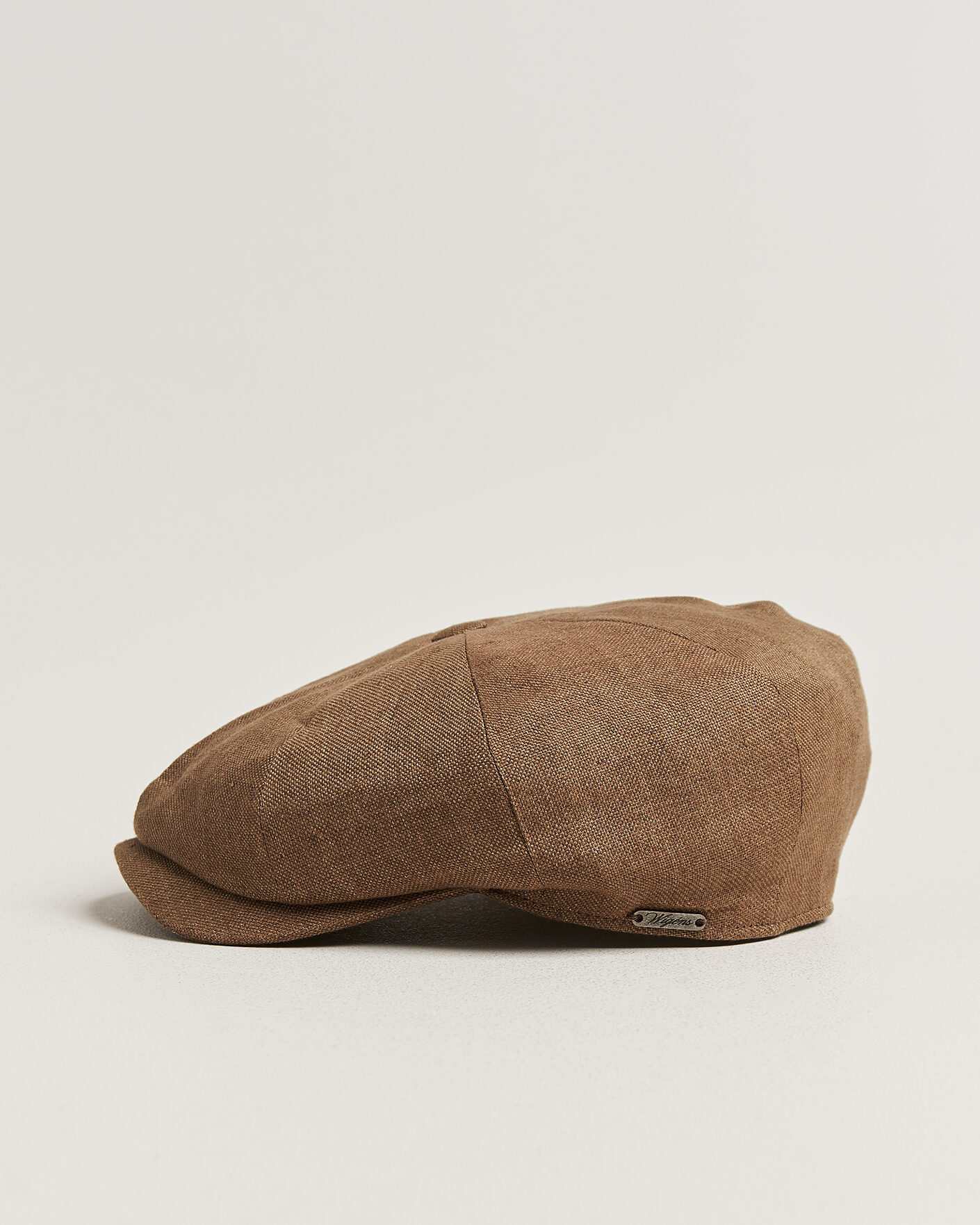 Hombres | Sombreros y gorras | Wigéns | Newsboy Retro Hopsack Linen Cap Light Brown