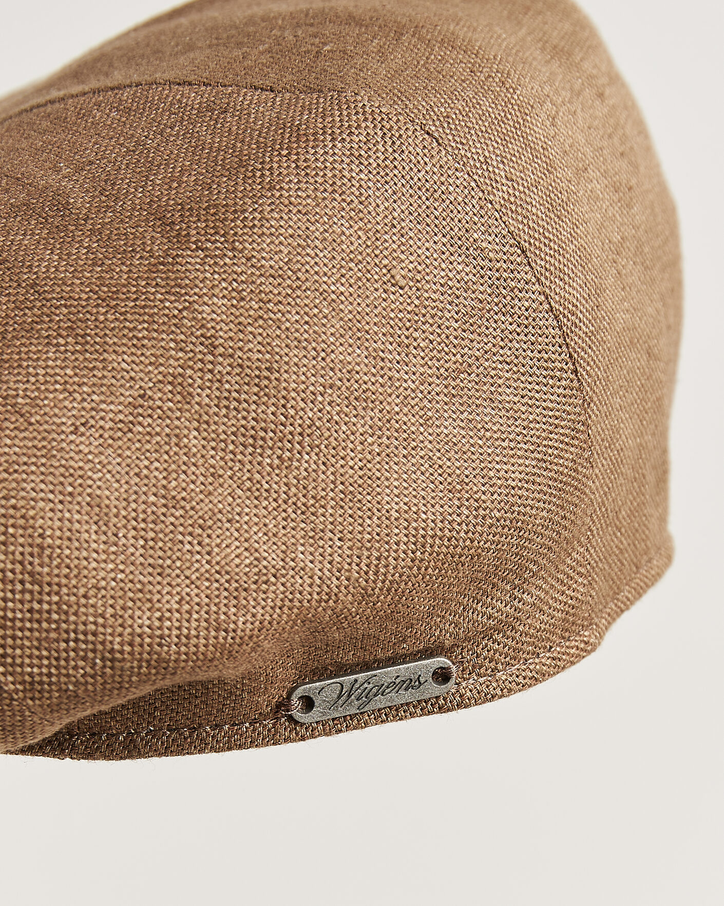 Hombres | Sombreros y gorras | Wigéns | Newsboy Retro Hopsack Linen Cap Light Brown