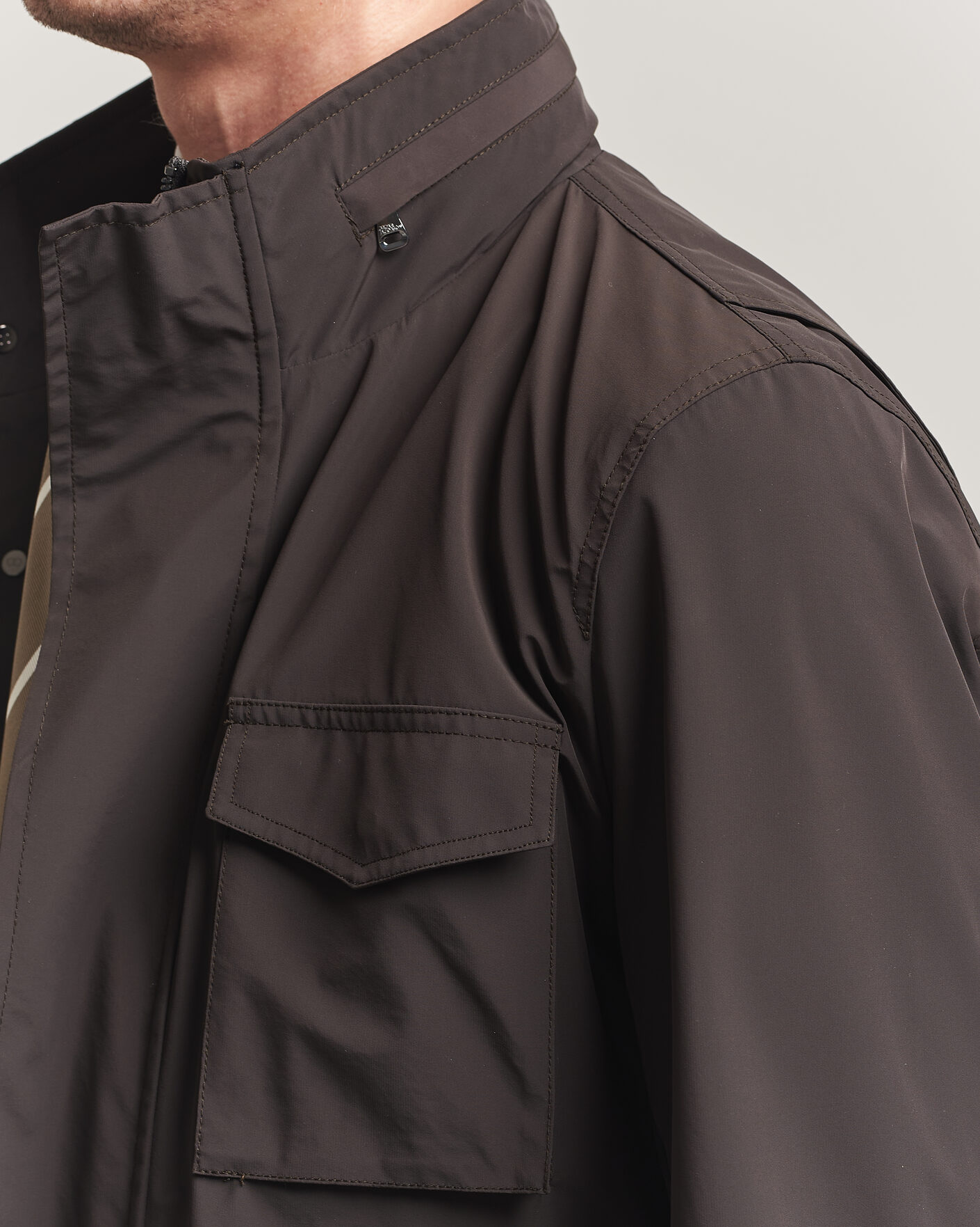 Hombres | Abrigos y chaquetas | Oscar Jacobson | M65 Nylon Field Jacket Brown