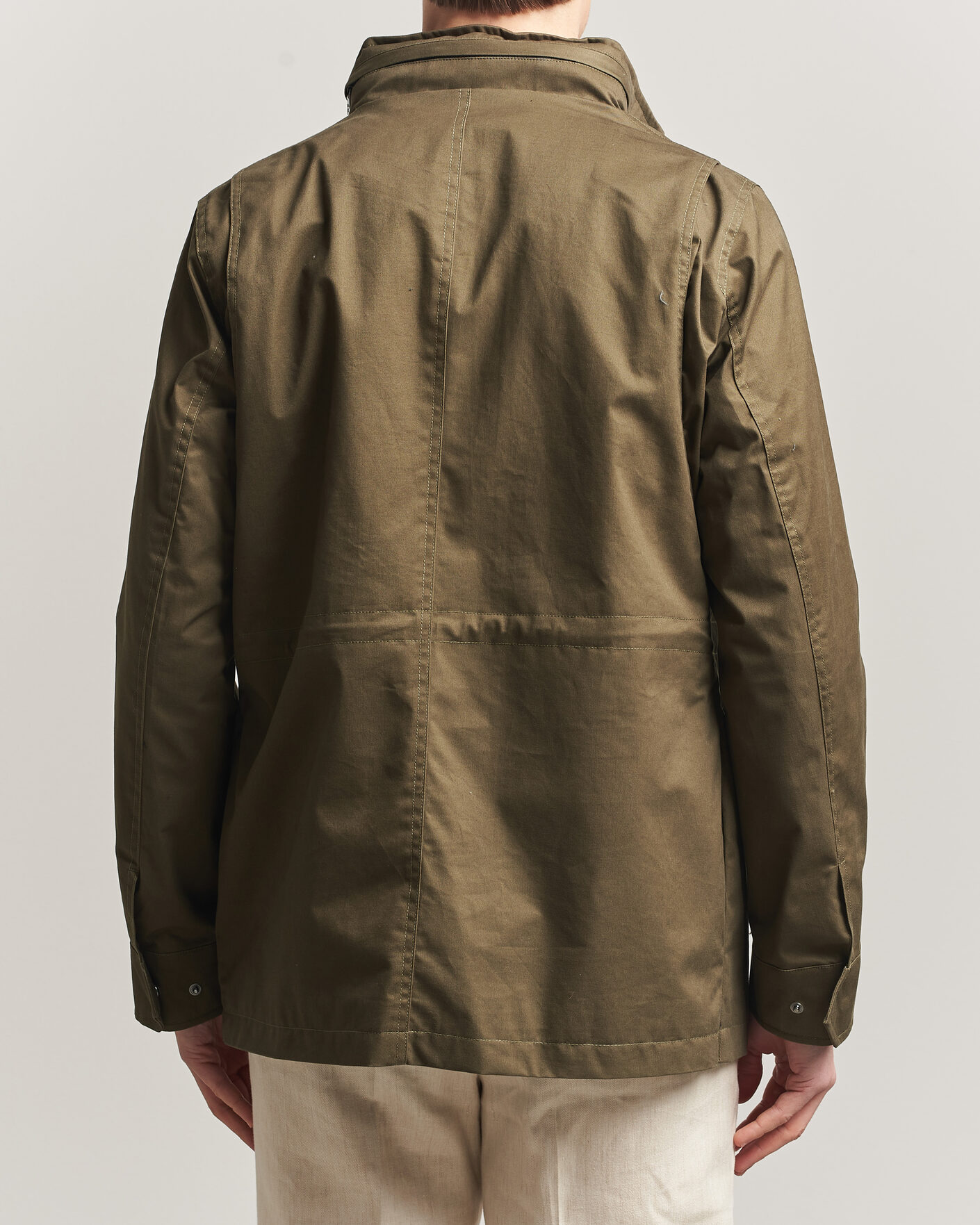 Hombres | Abrigos y chaquetas | Oscar Jacobson | M65 Coated Cotton Field Jacket Olive