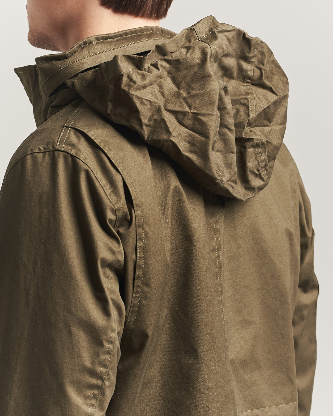 Hombres | Abrigos y chaquetas | Oscar Jacobson | M65 Coated Cotton Field Jacket Olive