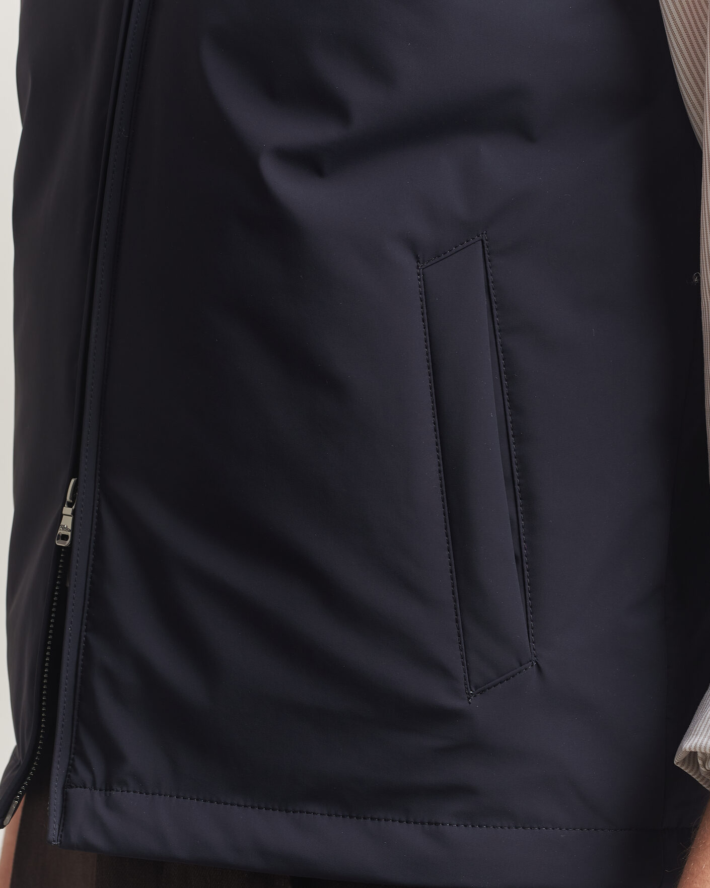 Hombres | Chalecos | Oscar Jacobson | Light Zipped Waistcoat Navy