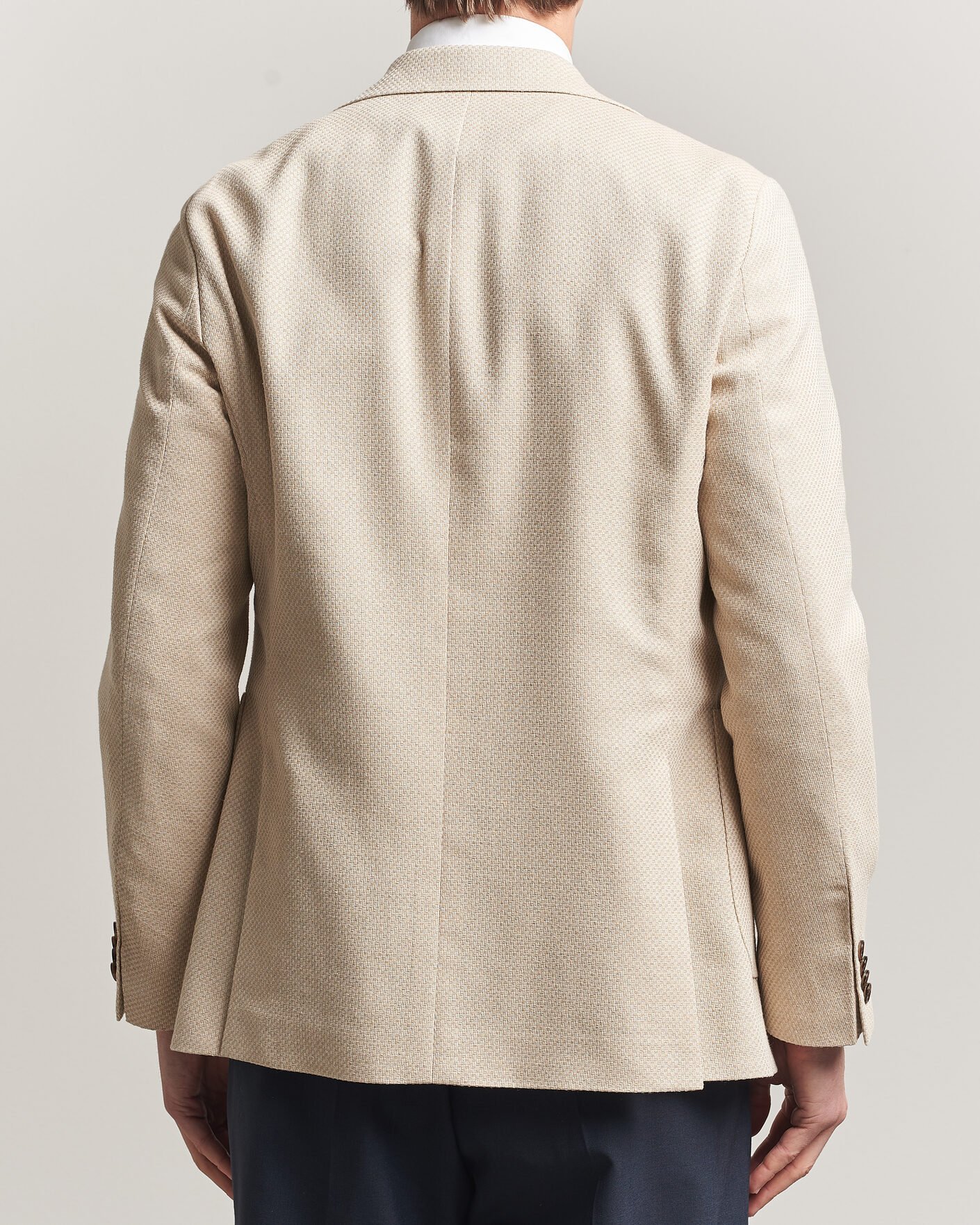 Hombres | Blazers | Oscar Jacobson | Fogerty Patch Structure Cotton Blazer Beige