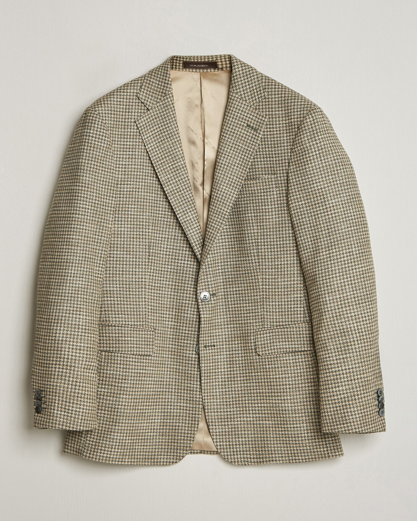 Hombres | Blazers | Oscar Jacobson | Robert Wool/Silk/Cotton Blazer Green