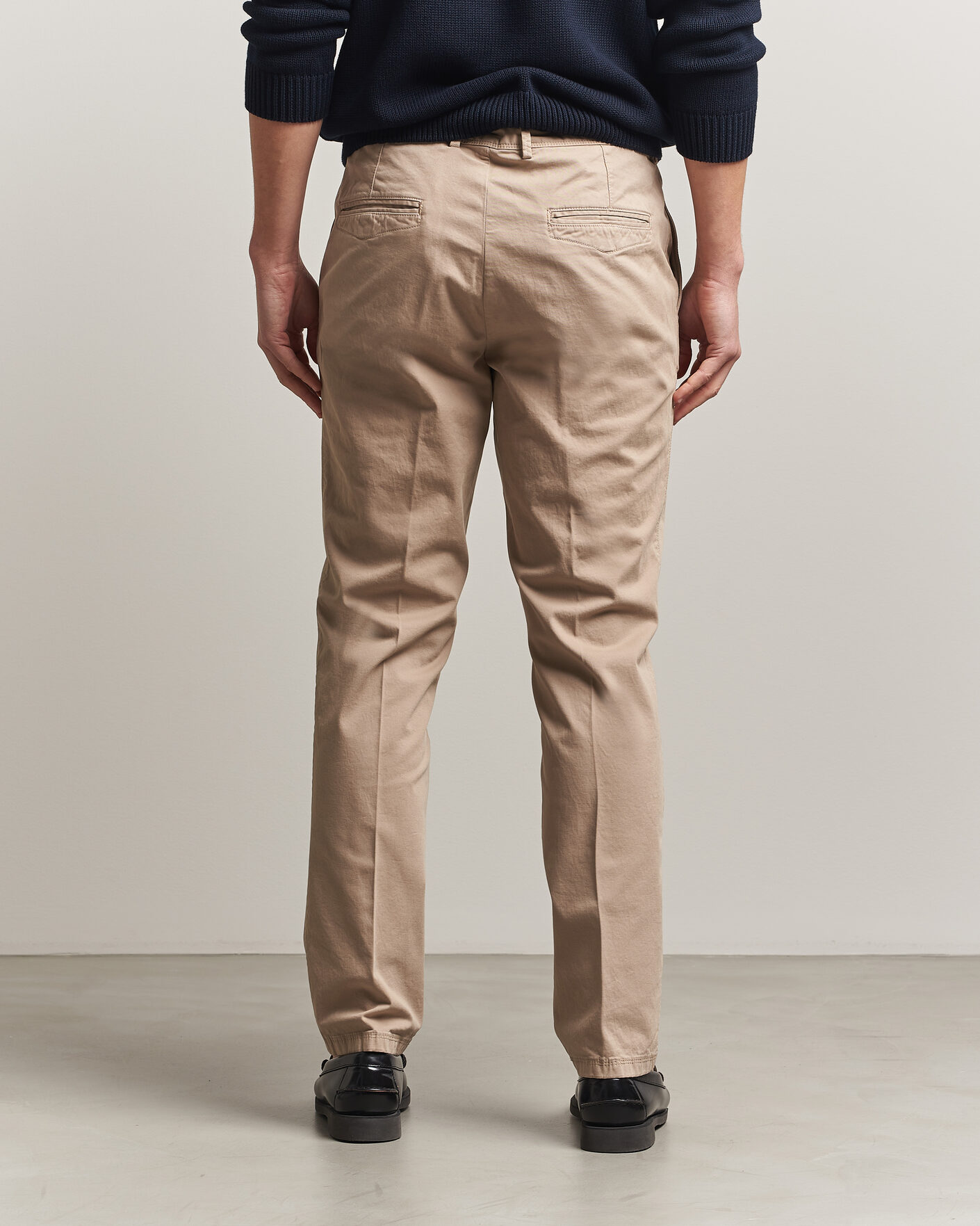 Hombres | Pantalones | Oscar Jacobson | Danik Cotton Trousers Beige