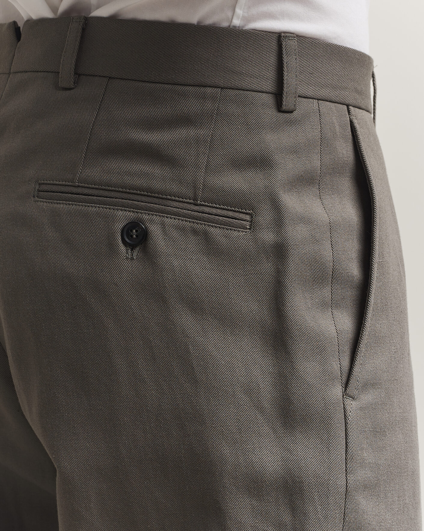 Hombres | Pantalones | Oscar Jacobson | Del Cotton/Linen Trousers Olive