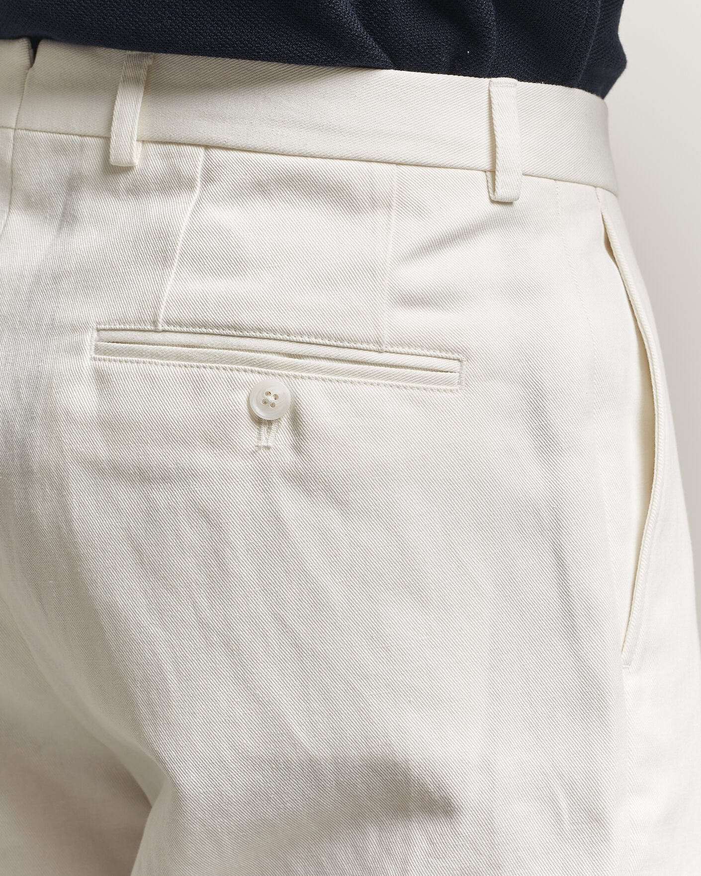 Hombres | Pantalones | Oscar Jacobson | Del Cotton/Linen Trousers White