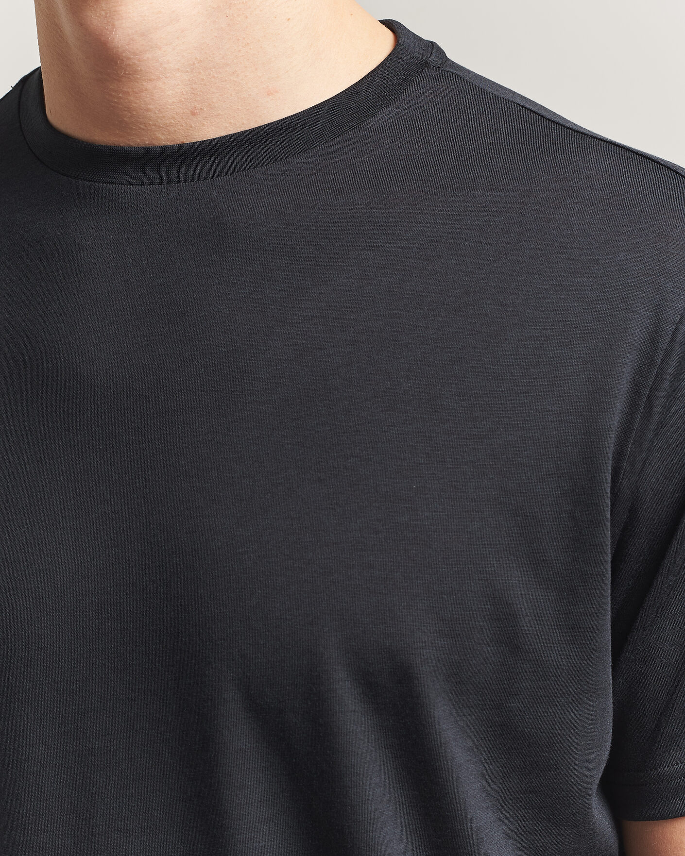 Hombres | Camisetas | Oscar Jacobson | Kim Lyocel/Cotton T-Shirt Black