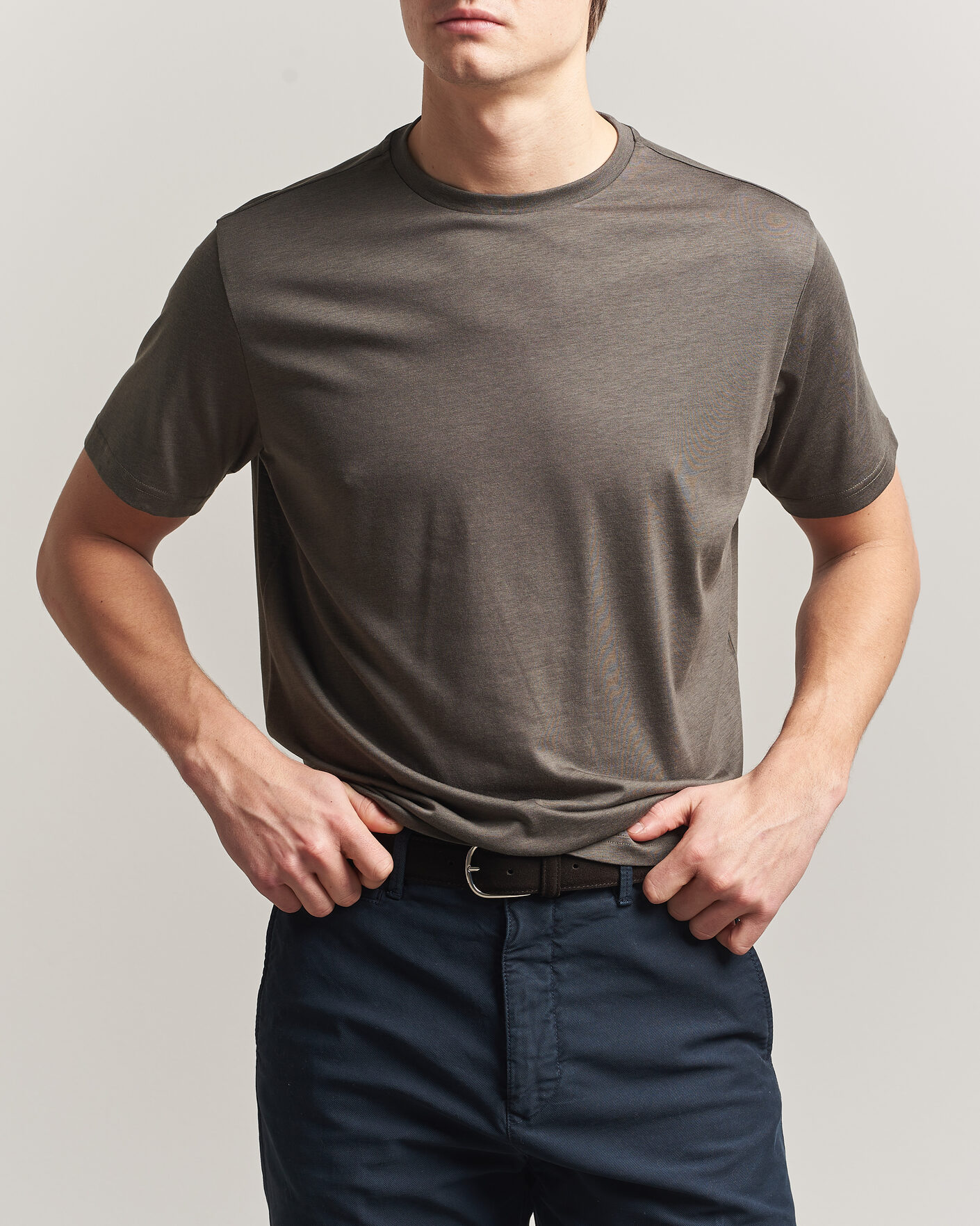 Hombres | Camisetas | Oscar Jacobson | Kim Lyocel/Cotton T-Shirt Green