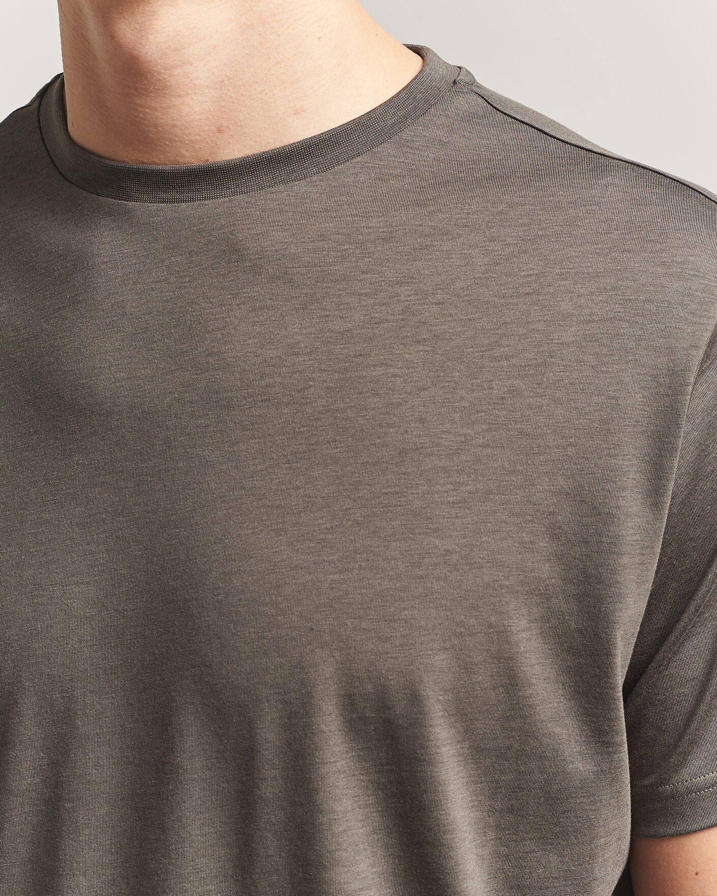 Hombres | Camisetas | Oscar Jacobson | Kim Lyocel/Cotton T-Shirt Green