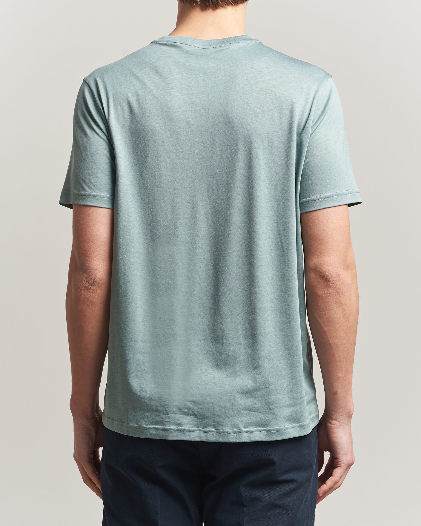 Hombres | Camisetas | Oscar Jacobson | Kim Lyocel/Cotton T-Shirt Soft Green