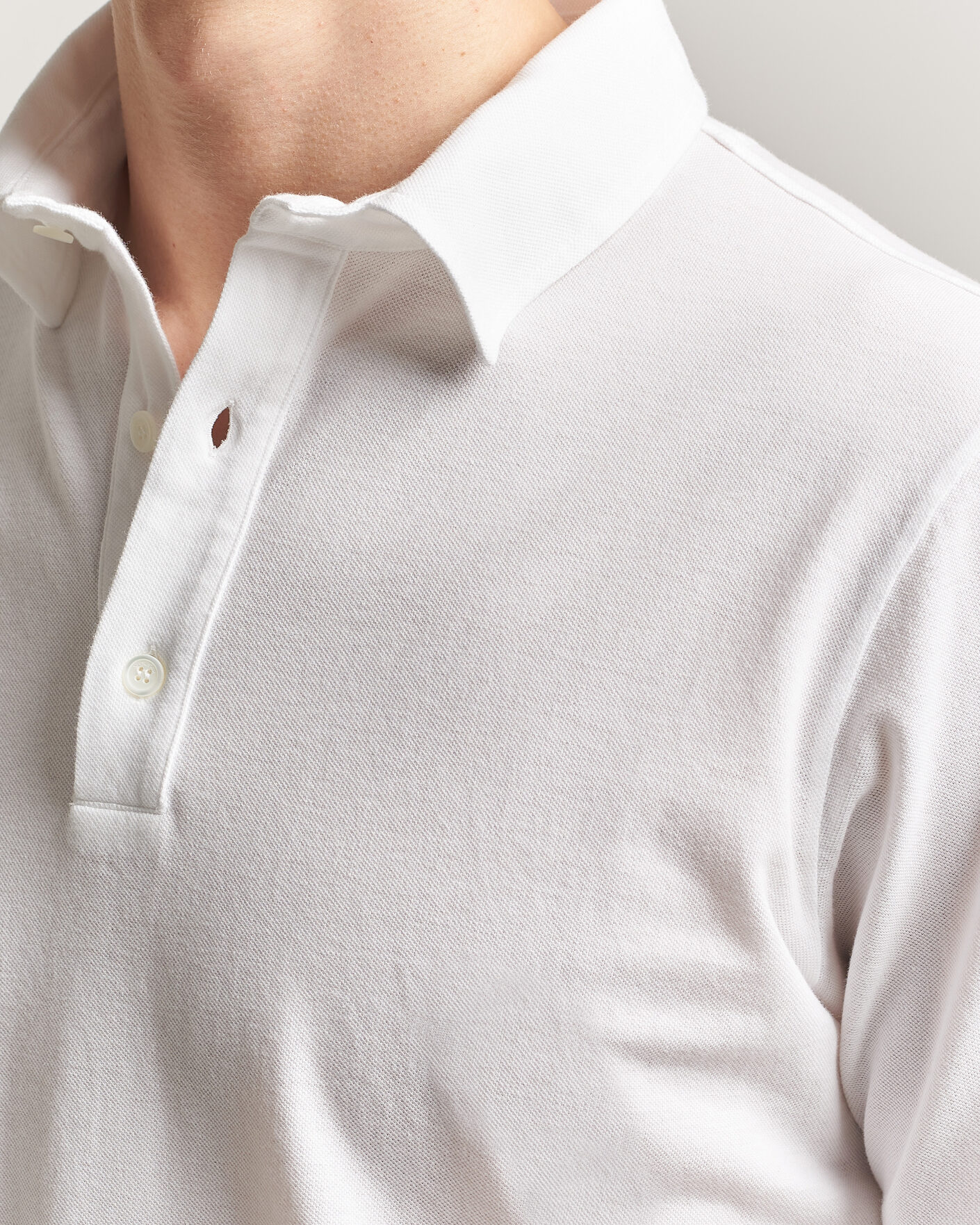 Hombres | Polos | Zanone | Soft Cotton Piquet Polo White
