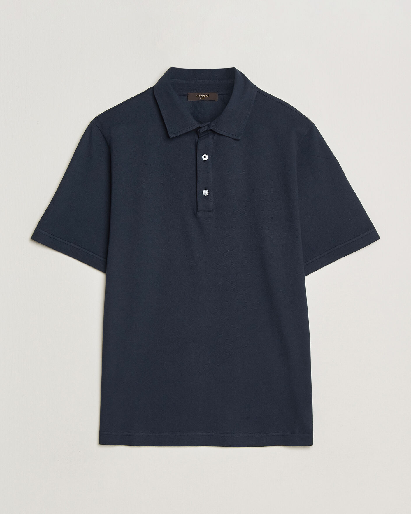 Hombres | Polos | Zanone | Soft Cotton Piquet Polo Navy