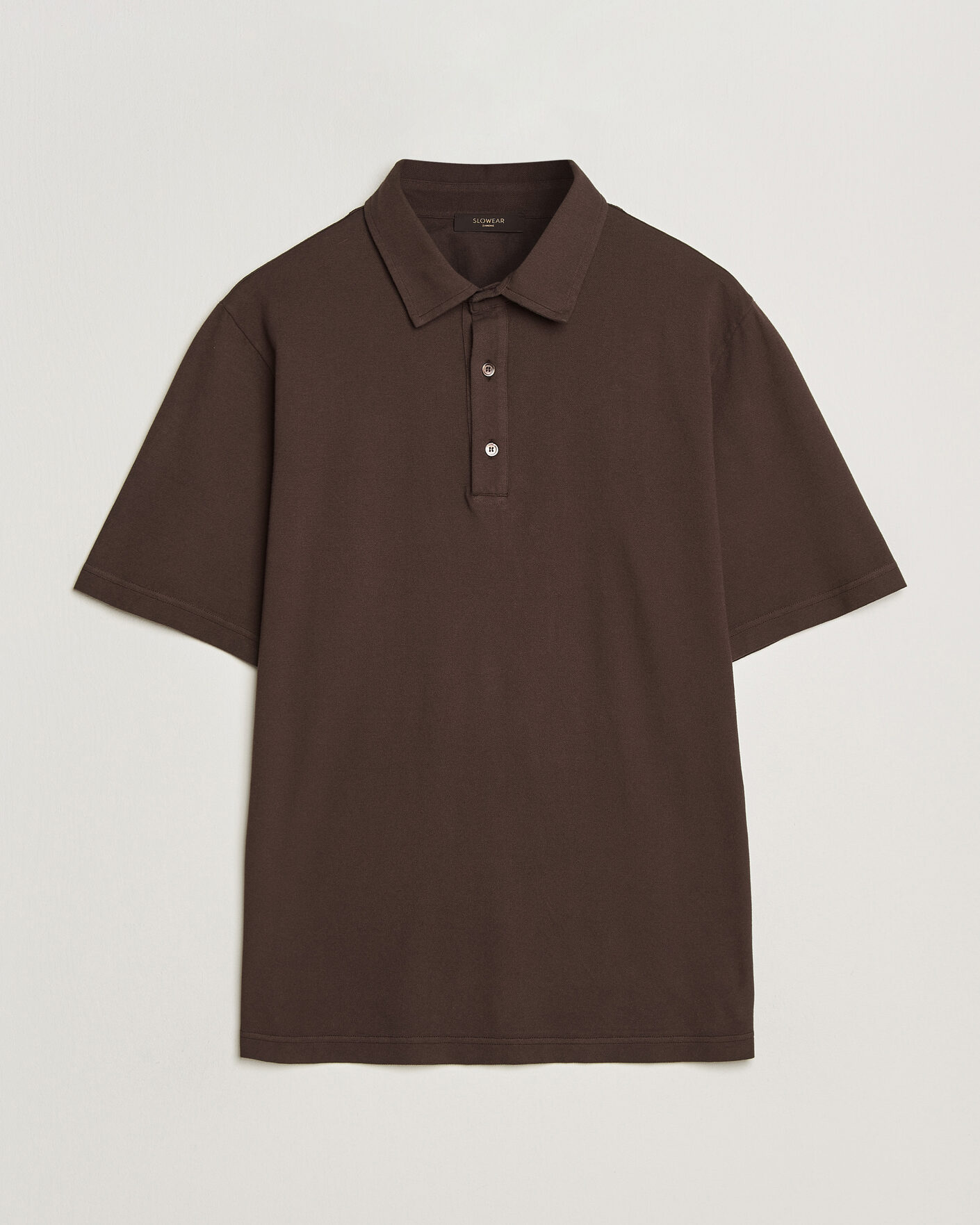 Hombres | Polos | Zanone | Soft Cotton Piquet Polo Chocolate