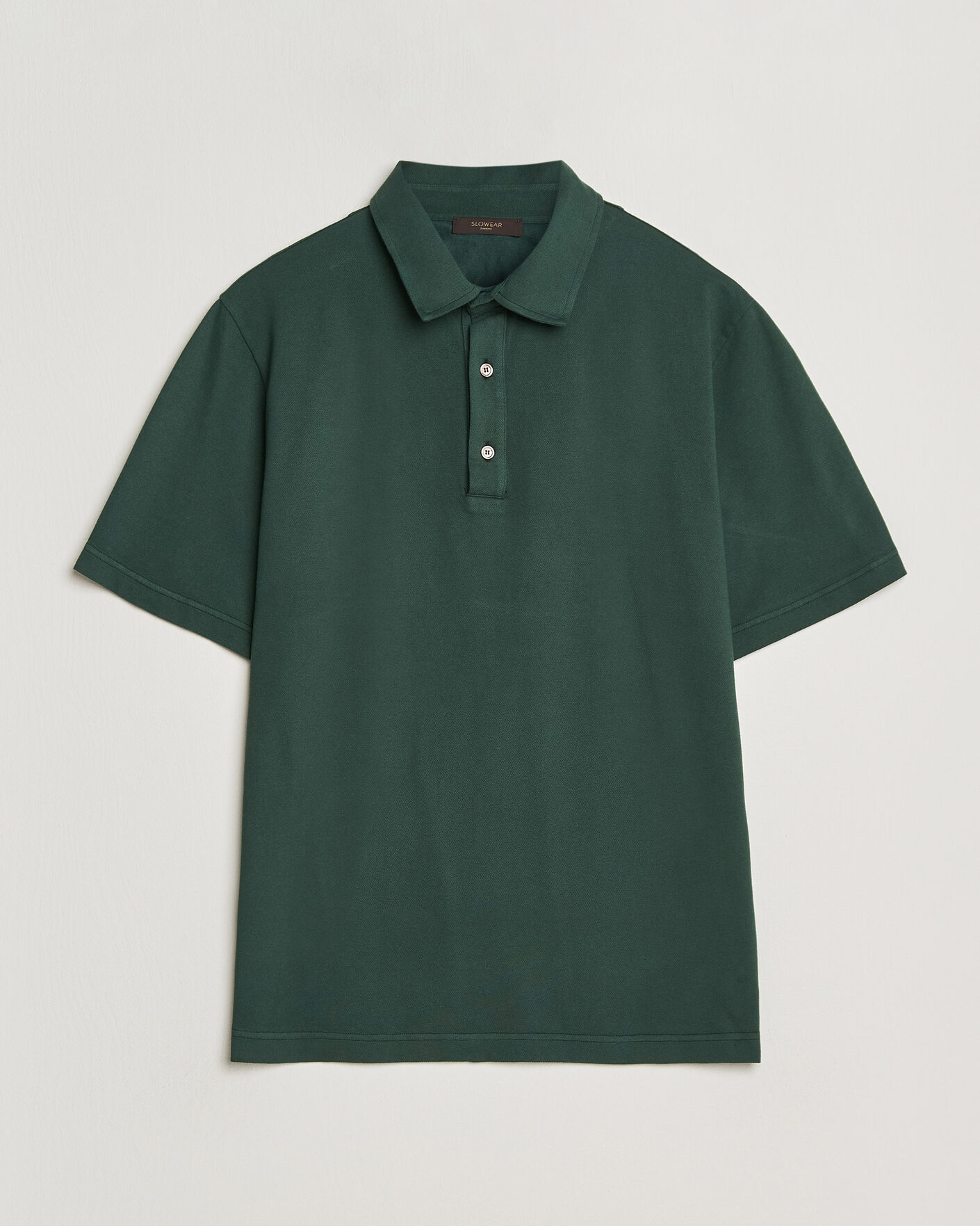 Hombres | Polos | Zanone | Soft Cotton Piquet Polo Dark Green
