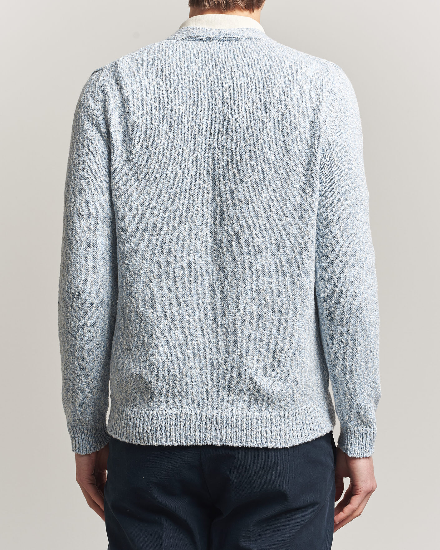 Hombres | Jerséis y prendas de punto | Zanone | Mouline Cardigan Sky Blue