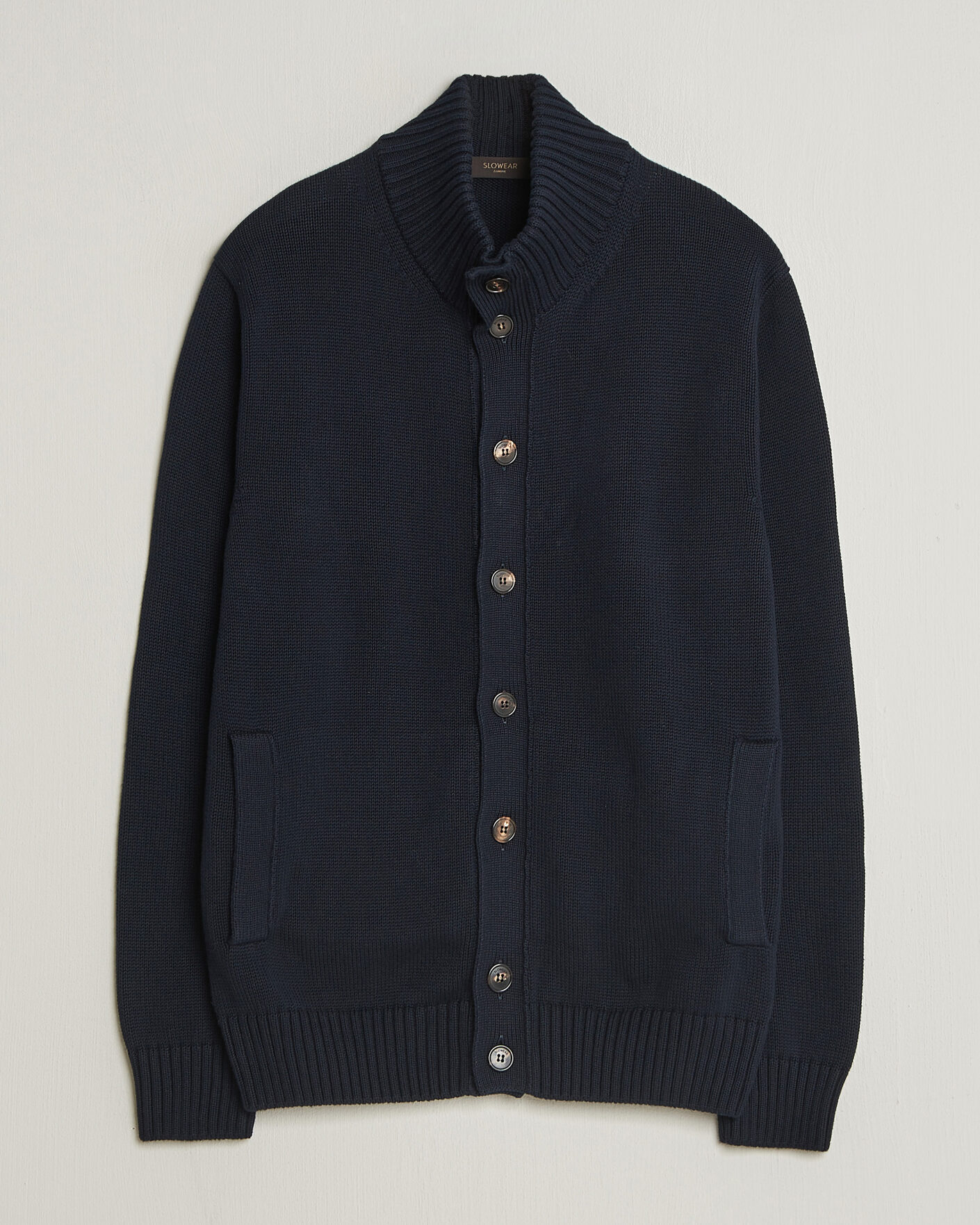 Hombres | Jerséis y prendas de punto | Zanone | Soft Cotton Chioto Cardigan Navy