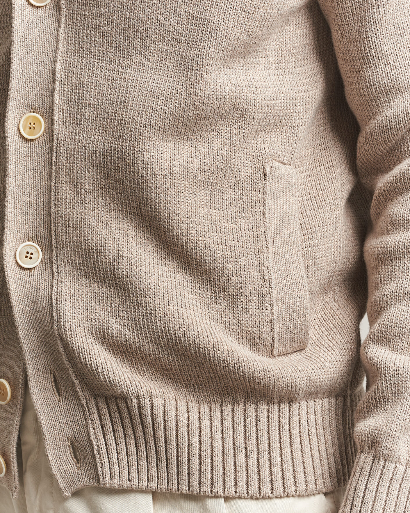 Hombres | Jerséis y prendas de punto | Zanone | Soft Cotton Chioto Cardigan Taupe