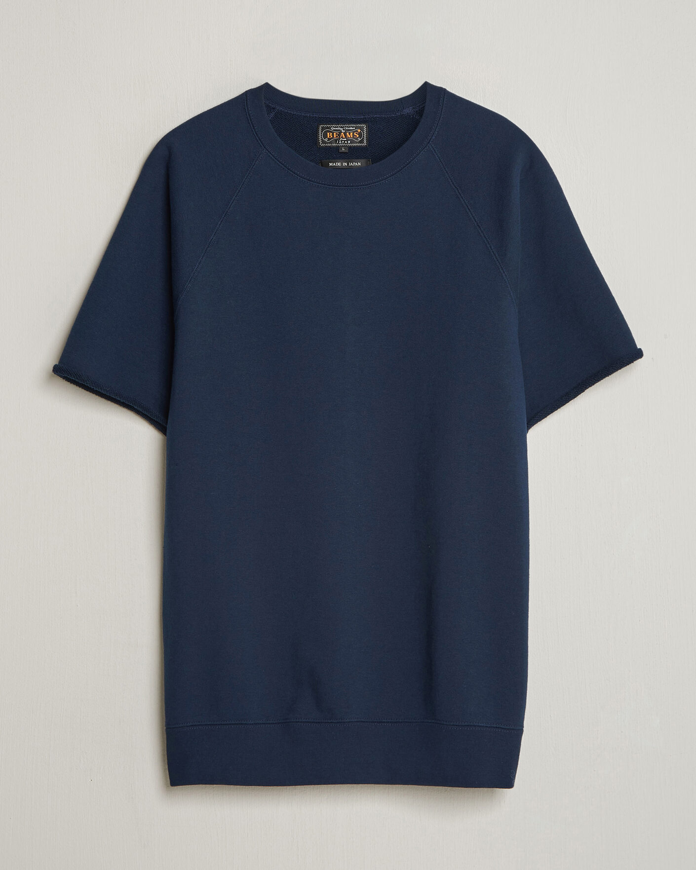 Hombres | Camisetas | BEAMS PLUS | Short Sleeve Cut Off Sweat Navy
