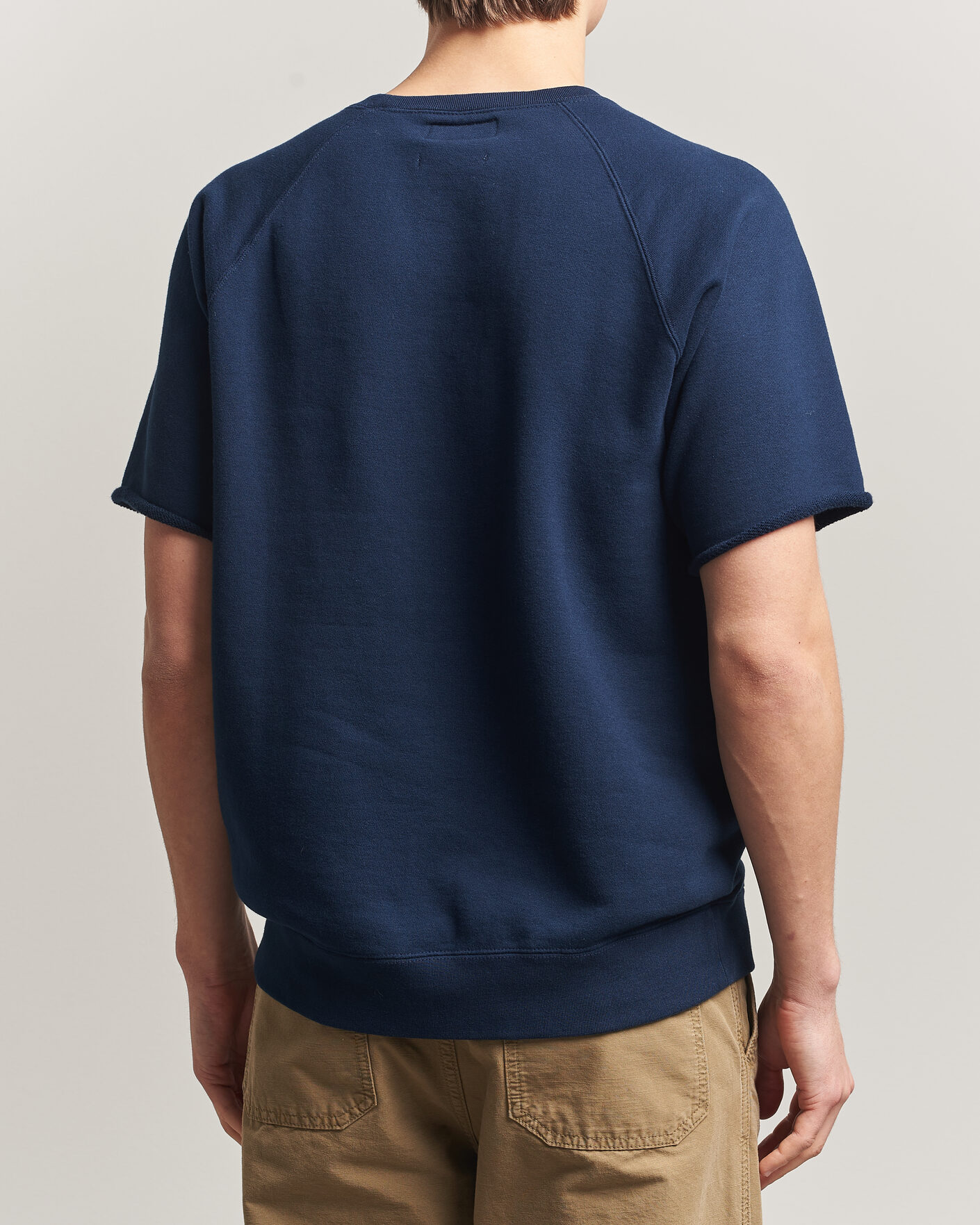 Hombres | Camisetas | BEAMS PLUS | Short Sleeve Cut Off Sweat Navy
