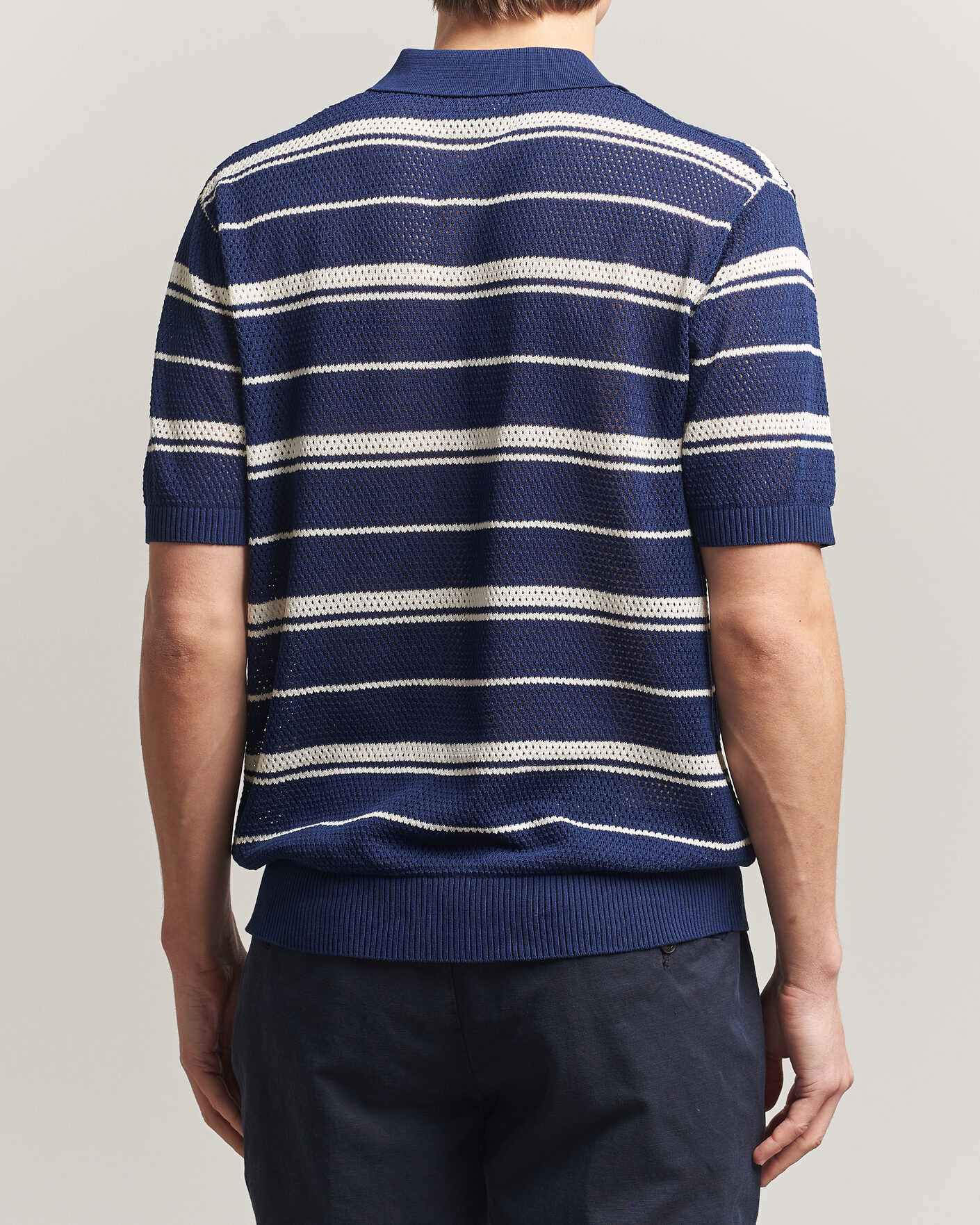 Hombres | Polos | BEAMS PLUS | Short Sleeve Mesh Knit Polo Navy