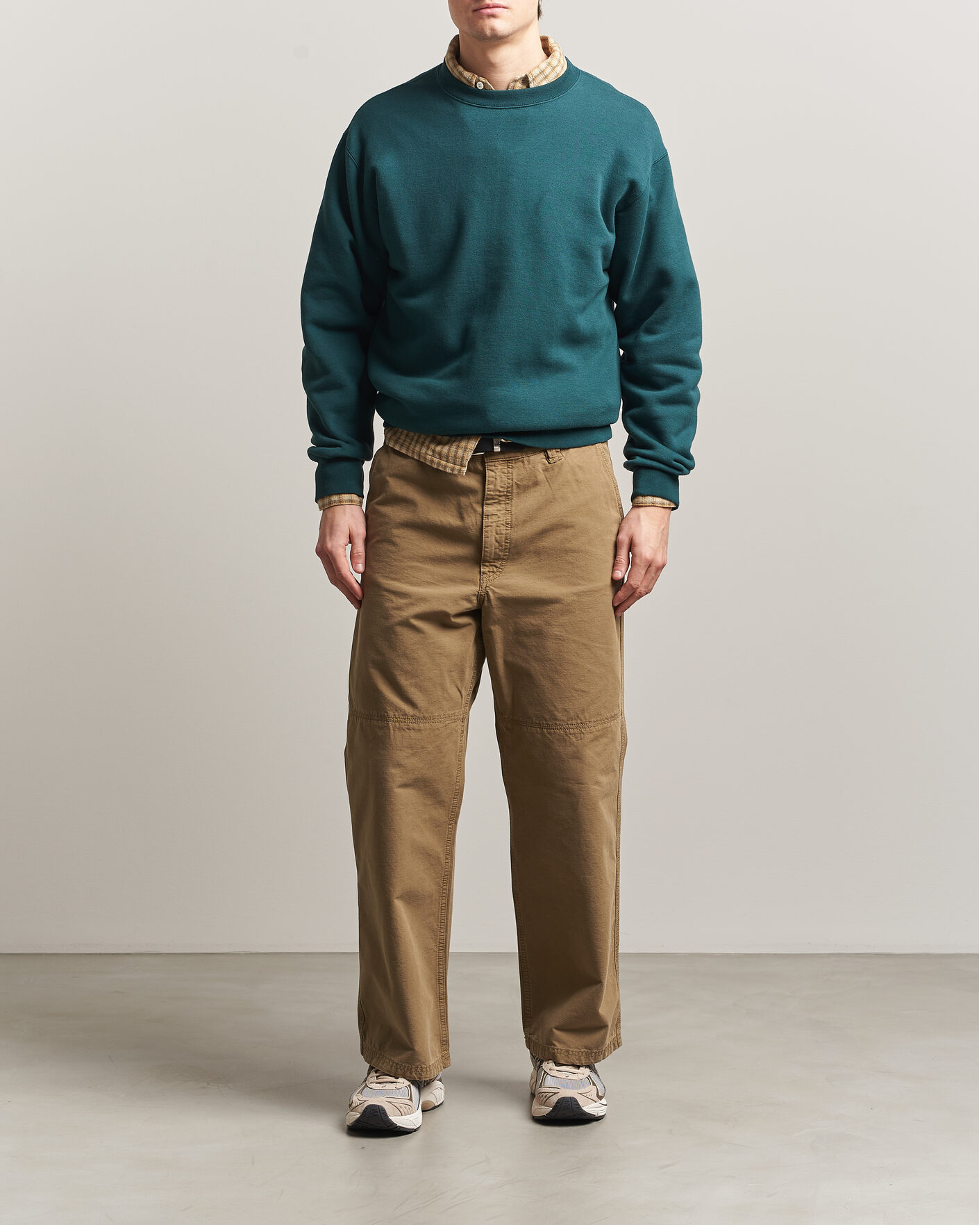 Hombres | Jerséis y prendas de punto | BEAMS PLUS | Crew Sweat Dark Green