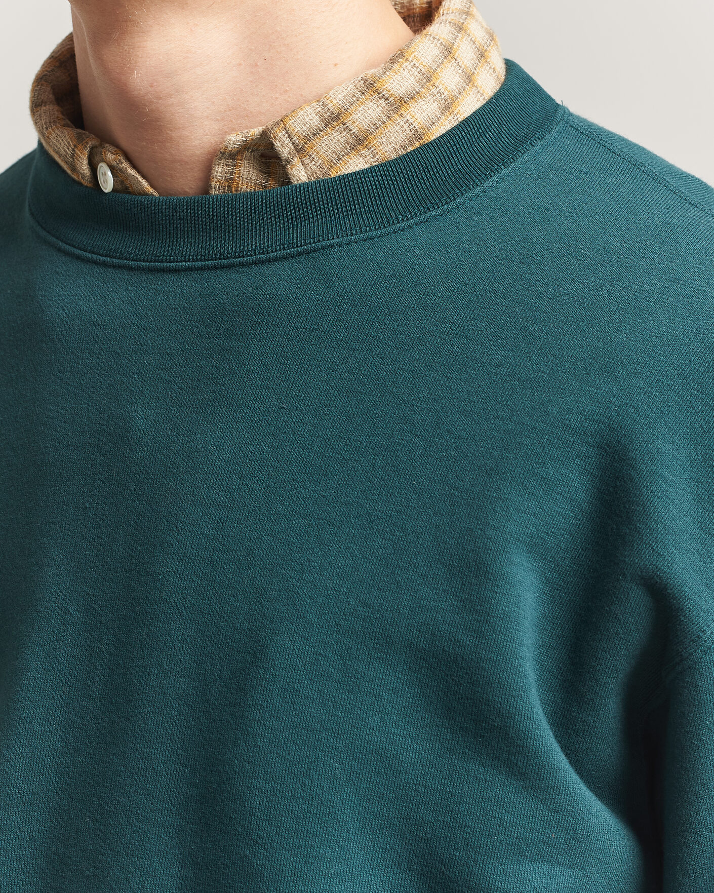 Hombres | Jerséis y prendas de punto | BEAMS PLUS | Crew Sweat Dark Green