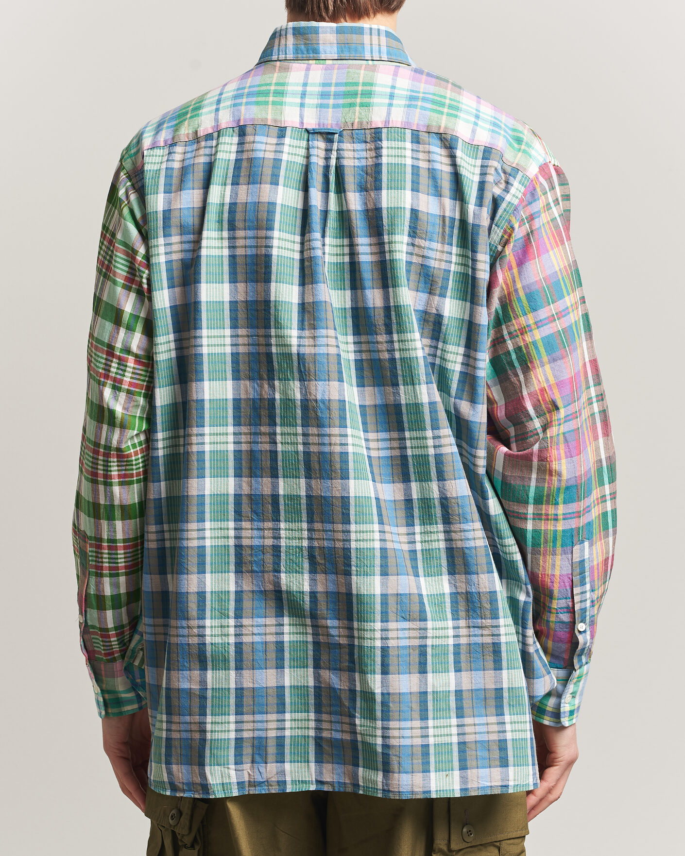 Hombres | Camisas | BEAMS PLUS | Patchwork Madras Shirt Multicolour