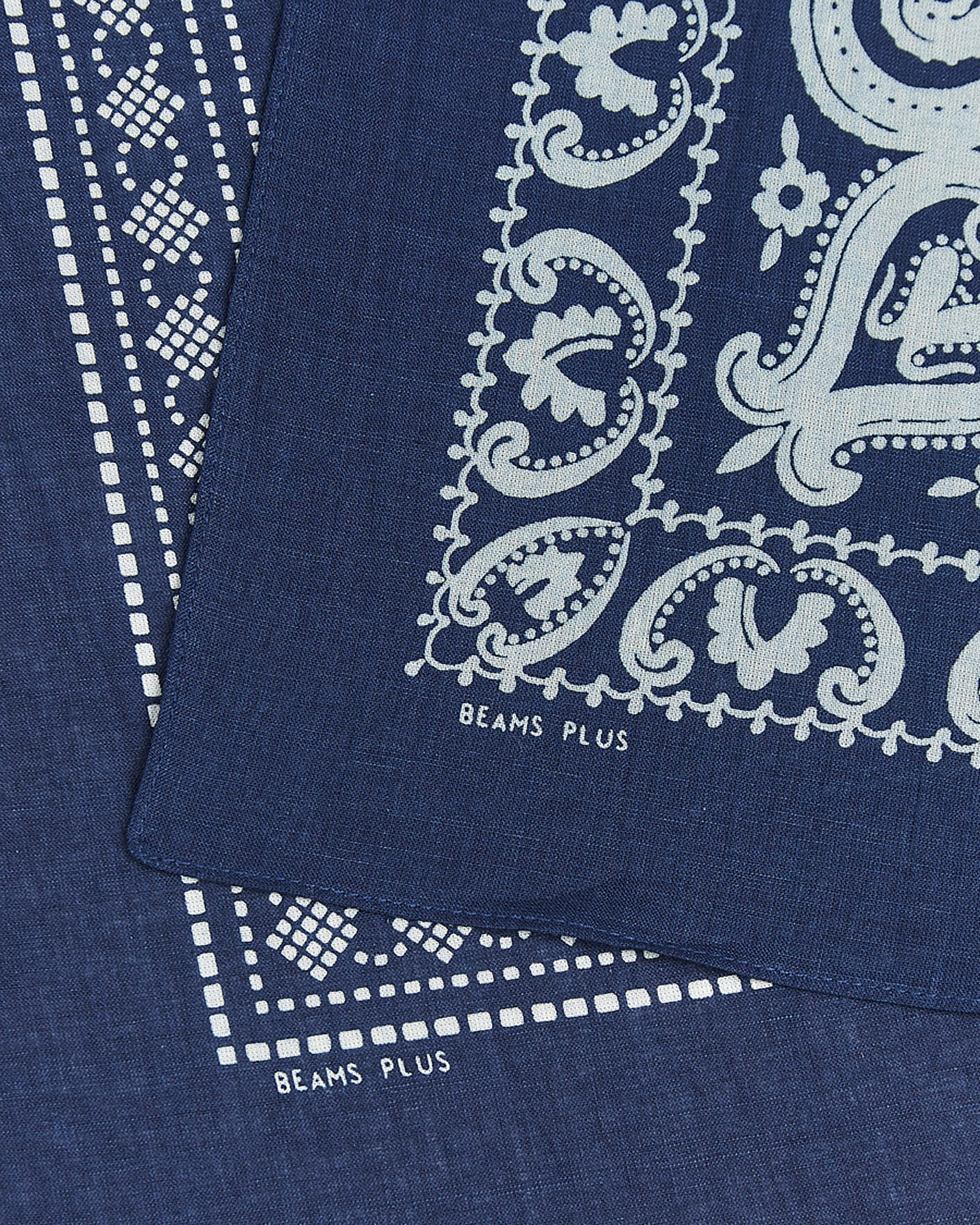 Hombres | Pañuelos de bolsillo | BEAMS PLUS | 2-Pack Bandana Indigo Blue
