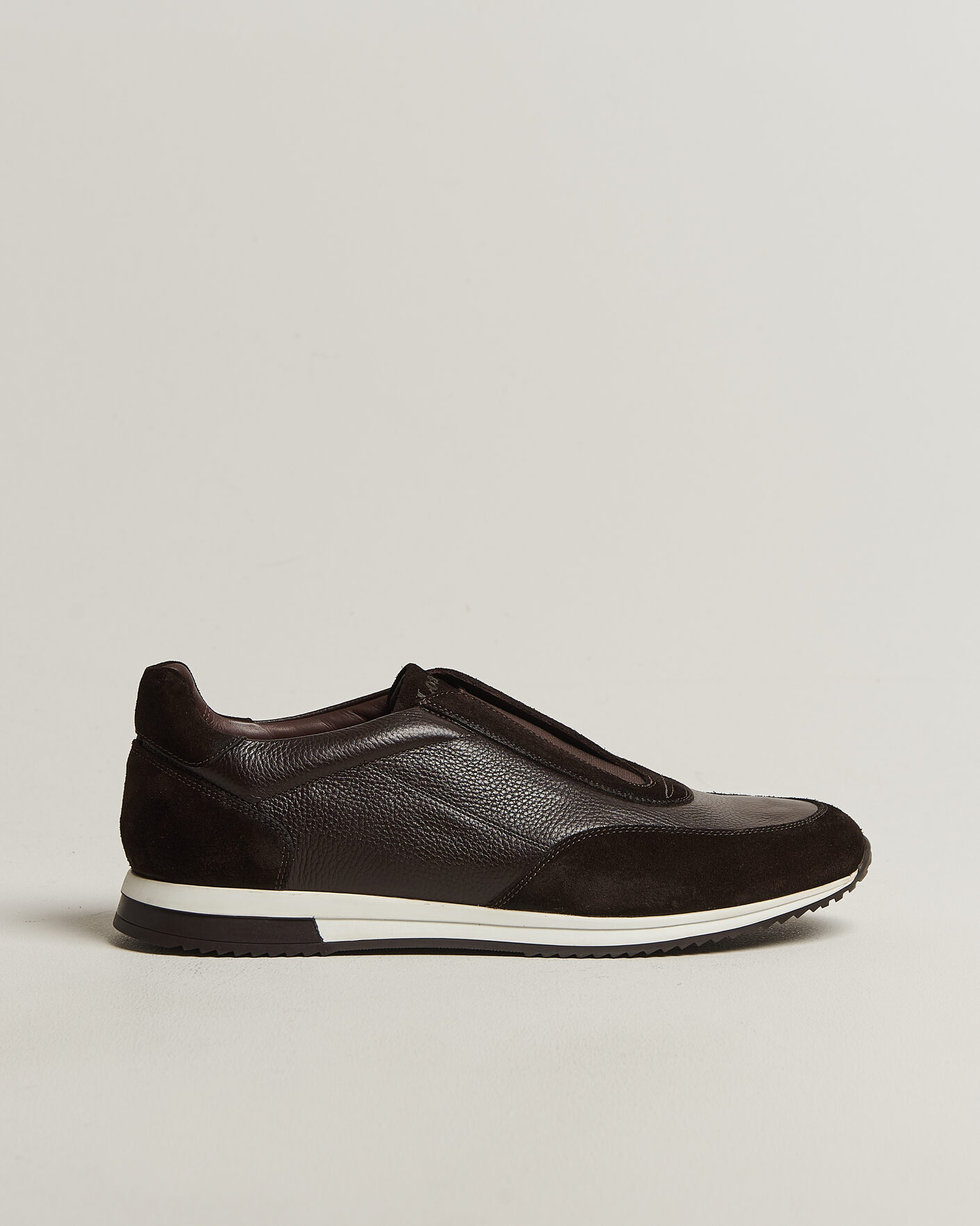 Hombres | Zapatillas | Loake 1880 | Ballantyne Suede/Leather Sneaker Dark Brown