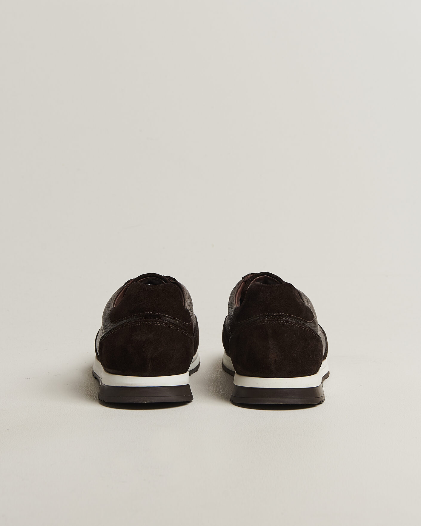 Hombres | Zapatillas | Loake 1880 | Ballantyne Suede/Leather Sneaker Dark Brown