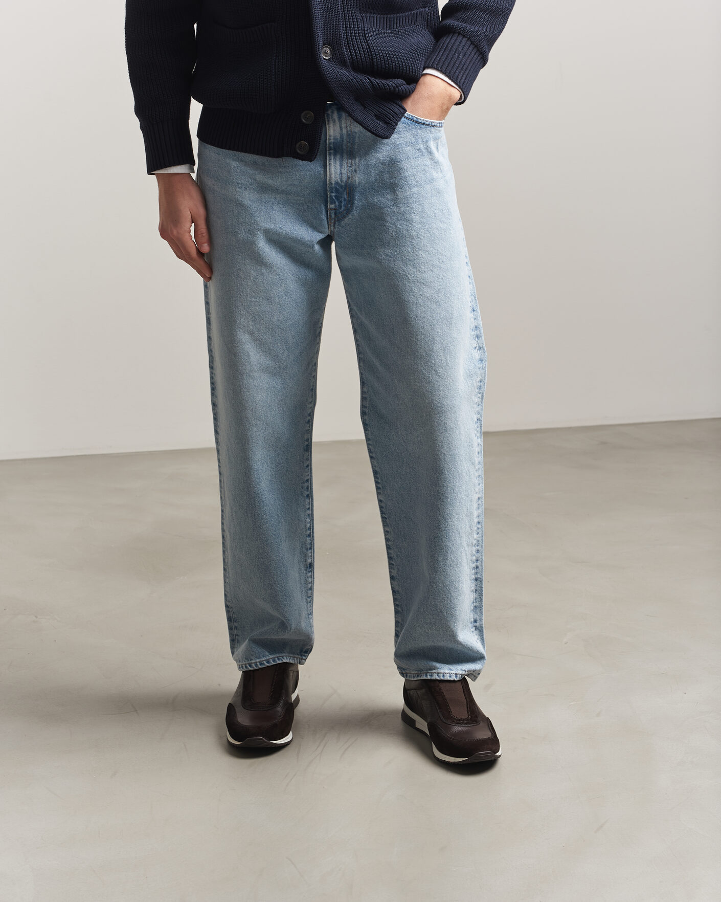 Hombres | Zapatillas | Loake 1880 | Ballantyne Suede/Leather Sneaker Dark Brown