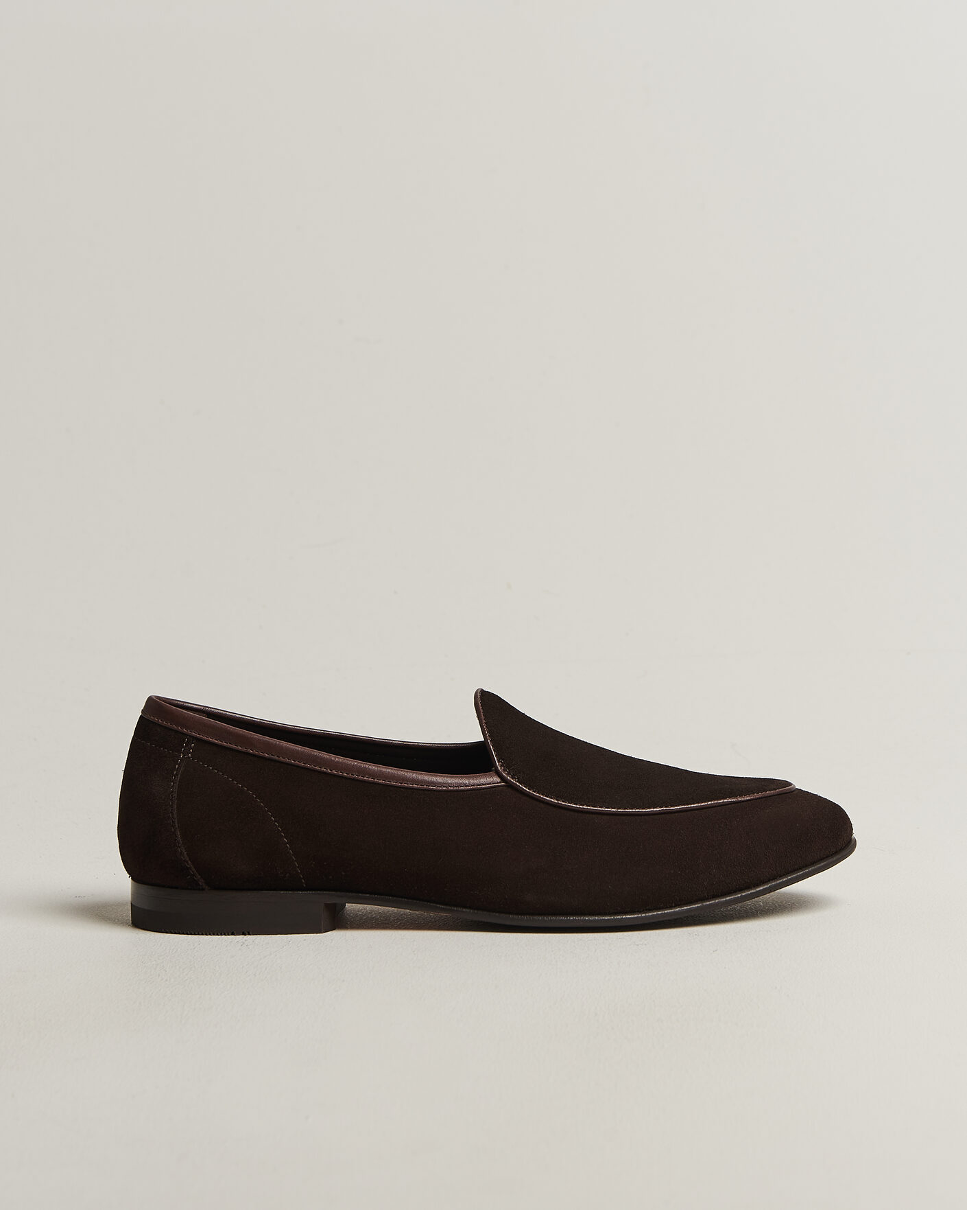 Hombres | Mocasines | Loake 1880 | Belgrave Suede Belgian Loafer Dark Brown