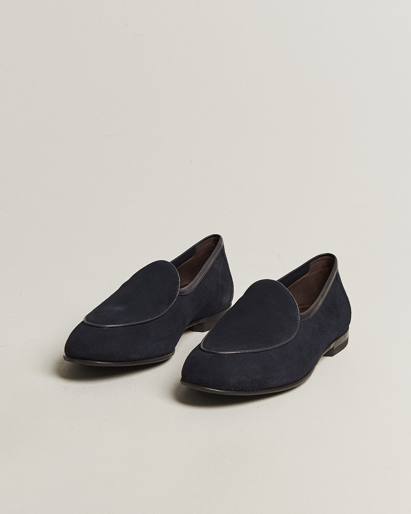 Hombres | Mocasines | Loake 1880 | Belgrave Suede Belgian Loafer Navy