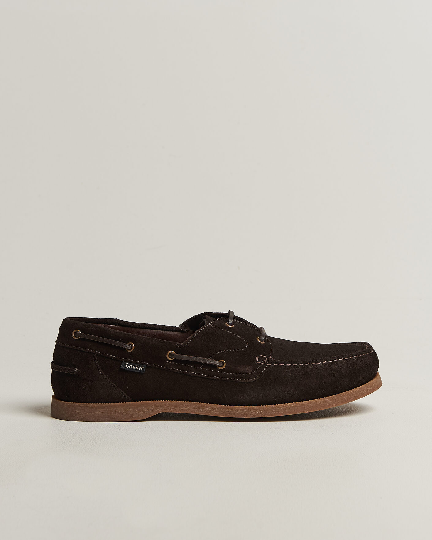 Hombres | Zapatos náuticos | Loake 1880 | Padstow Suede Boat Shoe Dark Brown