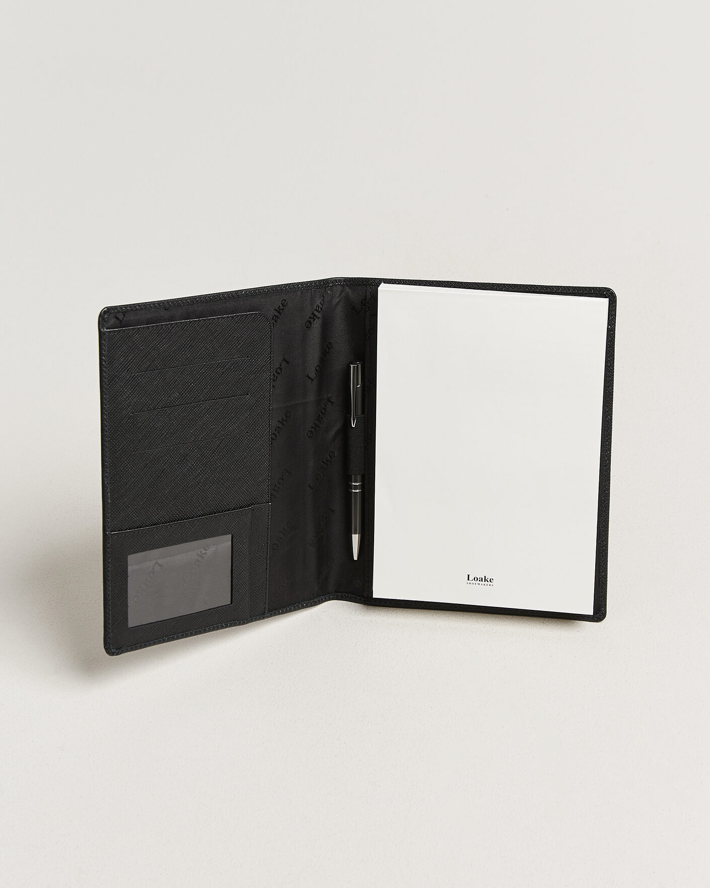 Hombres | Cuadernos | Loake Shoemakers | Savoy Grain Leather Notebook Black