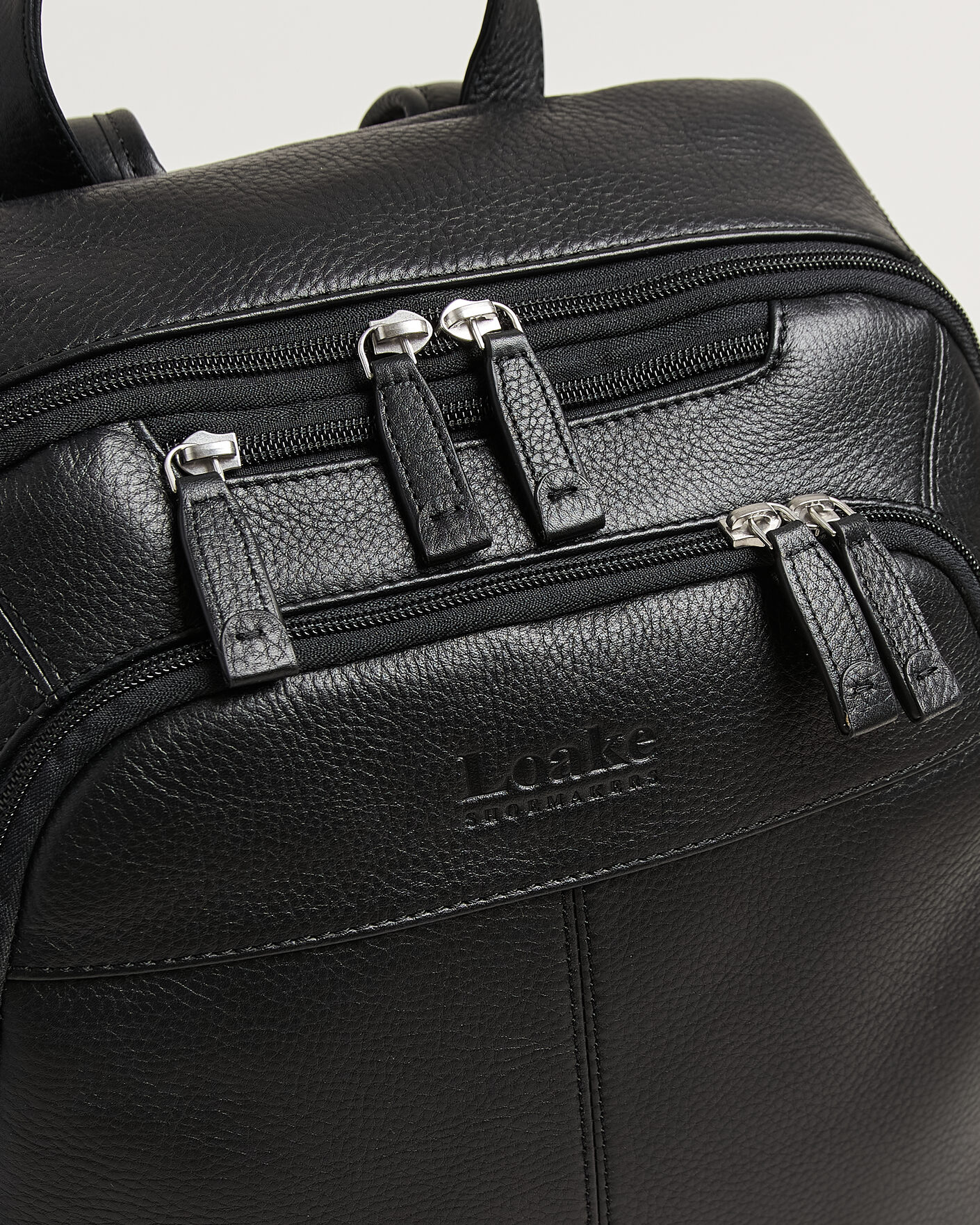 Hombres | Bolsos | Loake Shoemakers | Waterloo Grained Leather Backpack Black
