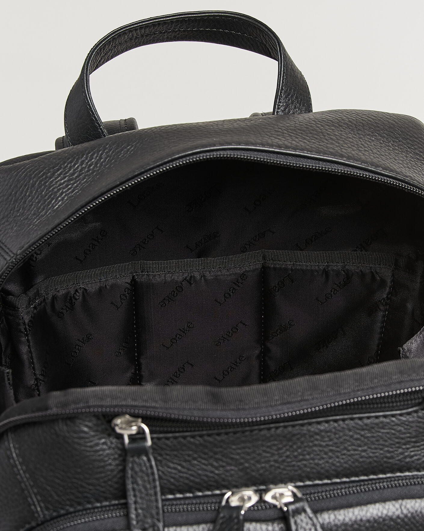 Hombres | Bolsos | Loake Shoemakers | Waterloo Grained Leather Backpack Black